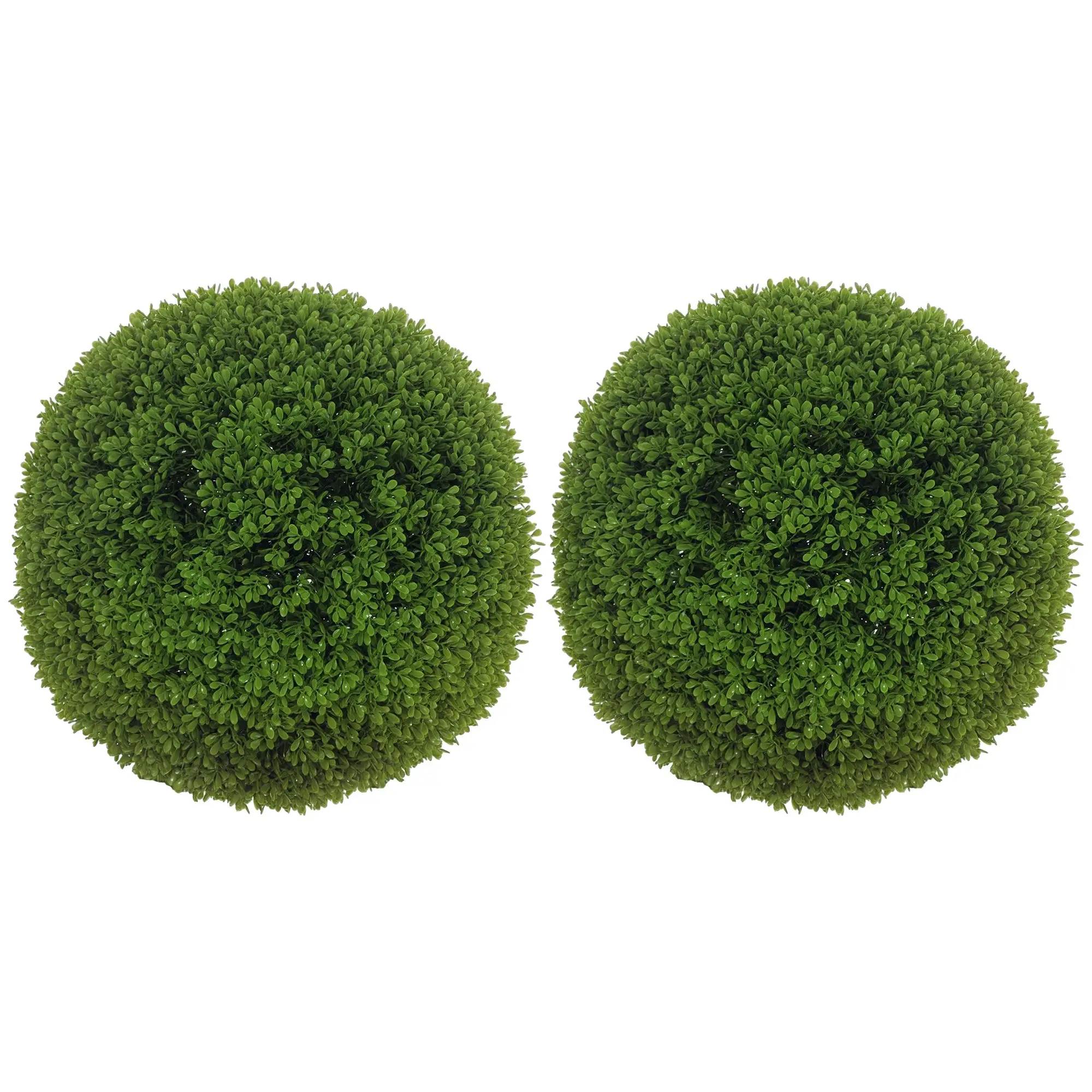 Set of 2 artificial boxwood balls 40 cm, UV protection, decoration for home, garden, wedding party, home decoration, dark green
