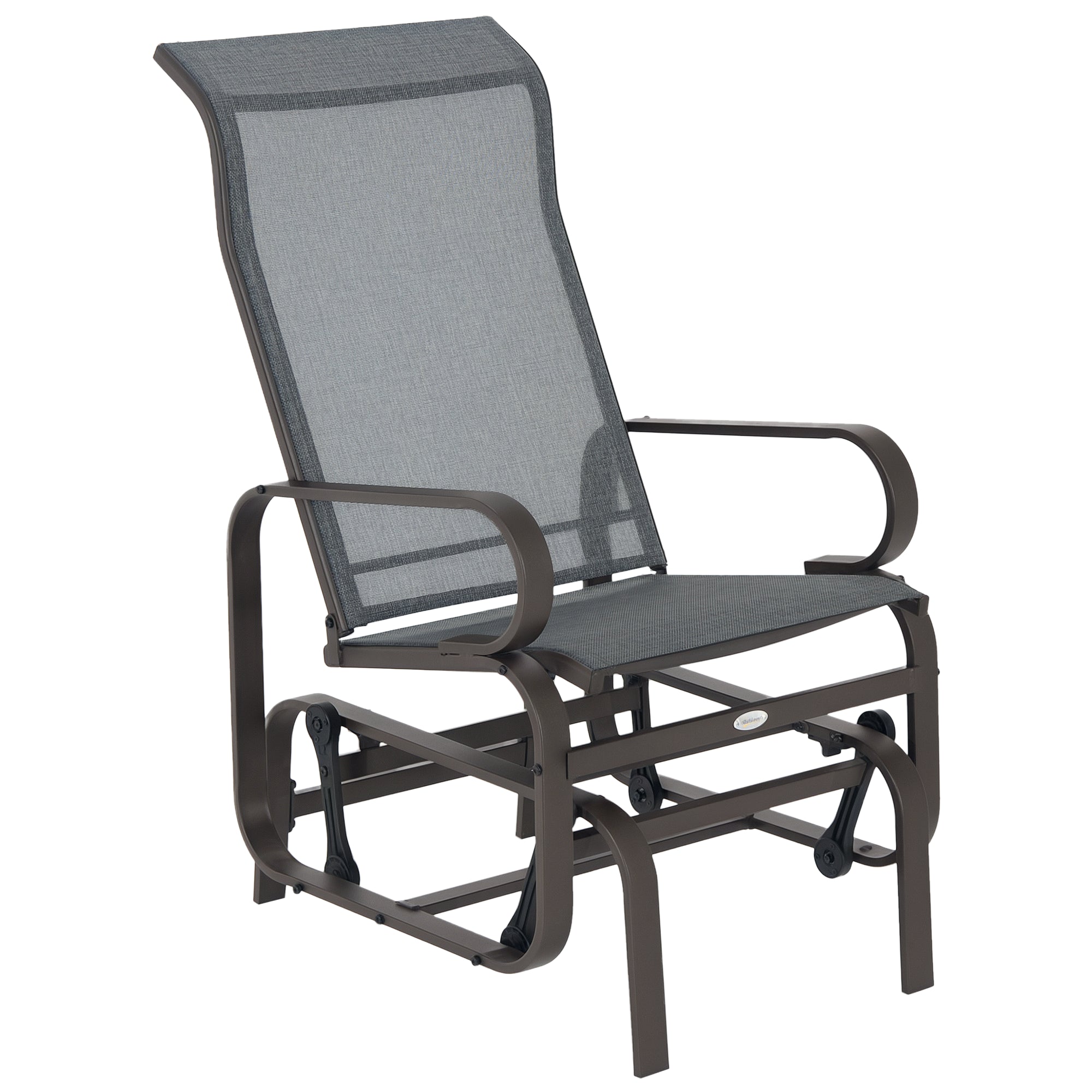 Swing Chair Garden Garden Chair Relax Chair Garden Swing Garden Metal Swing Chair for Garden Terrace Balcony Texteline Gray 60 x 73 x 104 cm