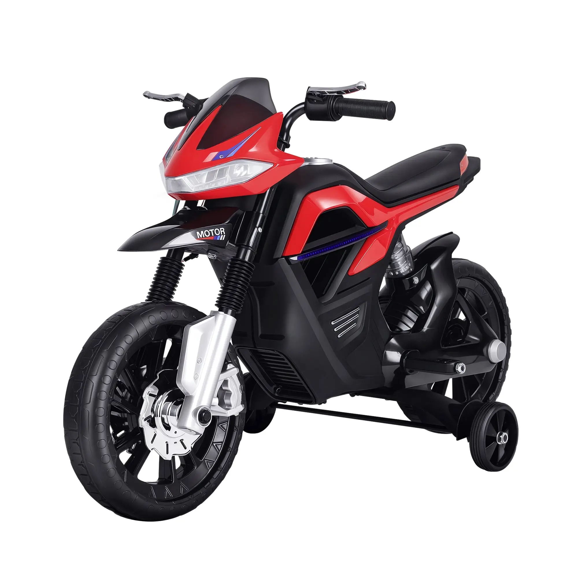 Kids Electric Motorcycle Toy Bike +3 Years 6V Battery with Lights and Music 105x52.3x62.3cm Red