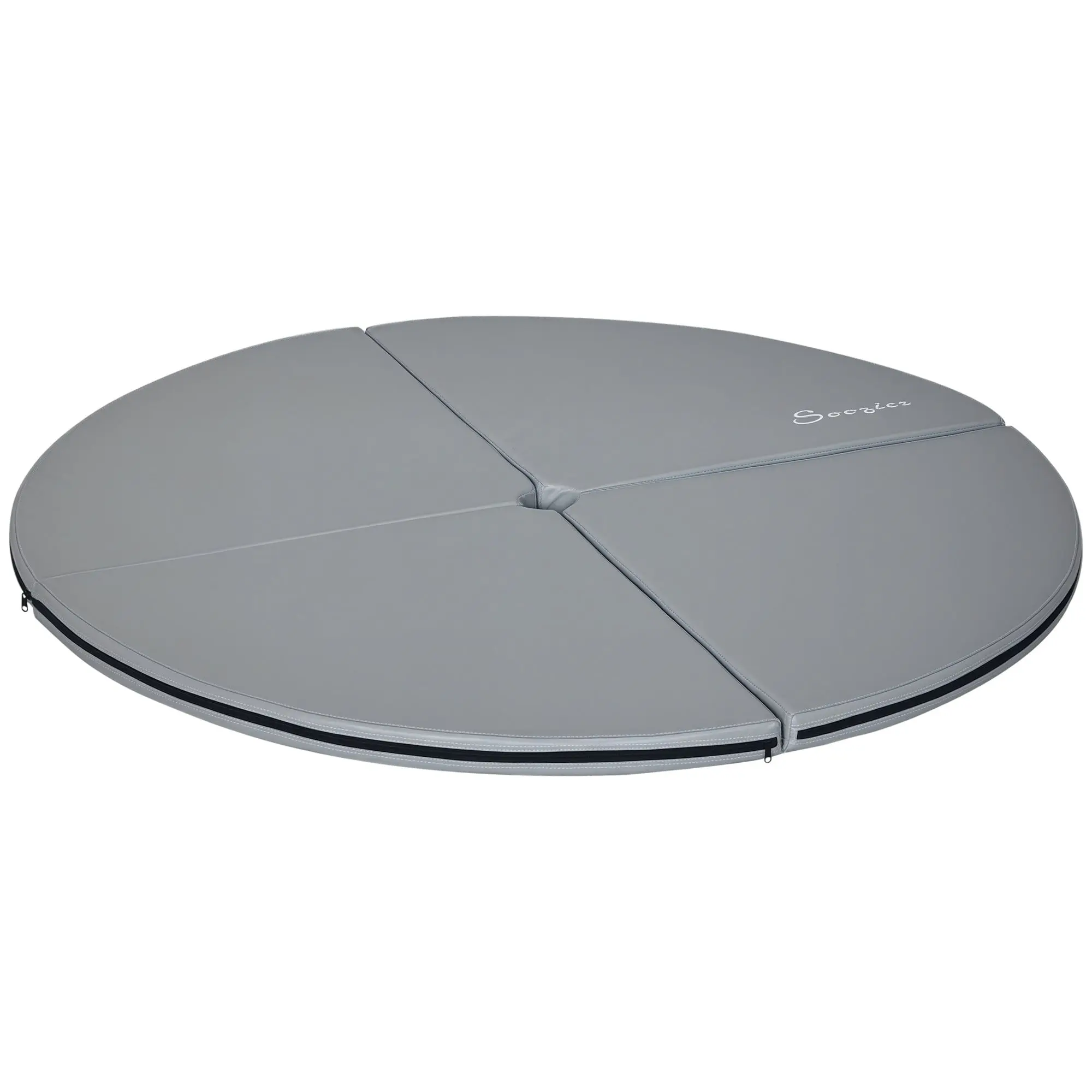 Foldable pole dance mat - pole dance mat - protection mat ? 150 cm thickness 5 cm - gray plastic coating