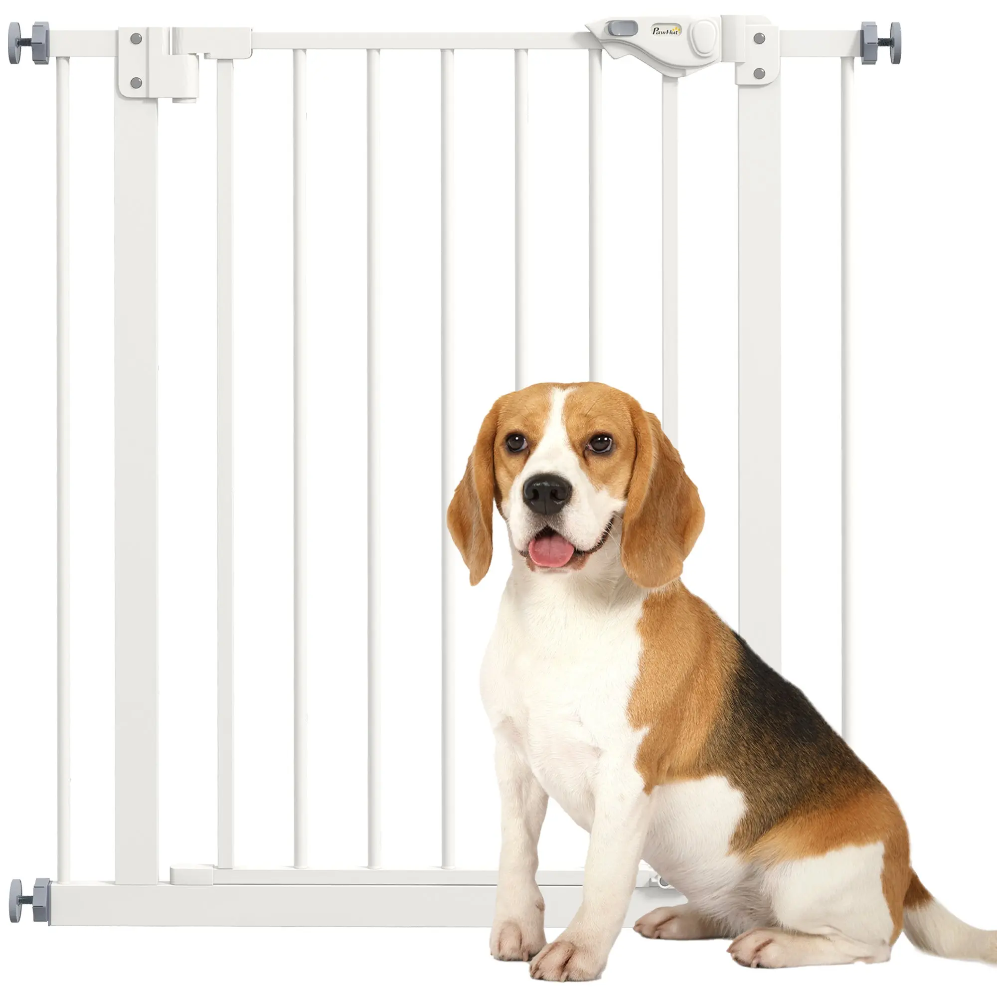 Door Guard Stair Guard Door Guard without Drilling Stair Guard for Widths 74-80 cm Swivel Metal White