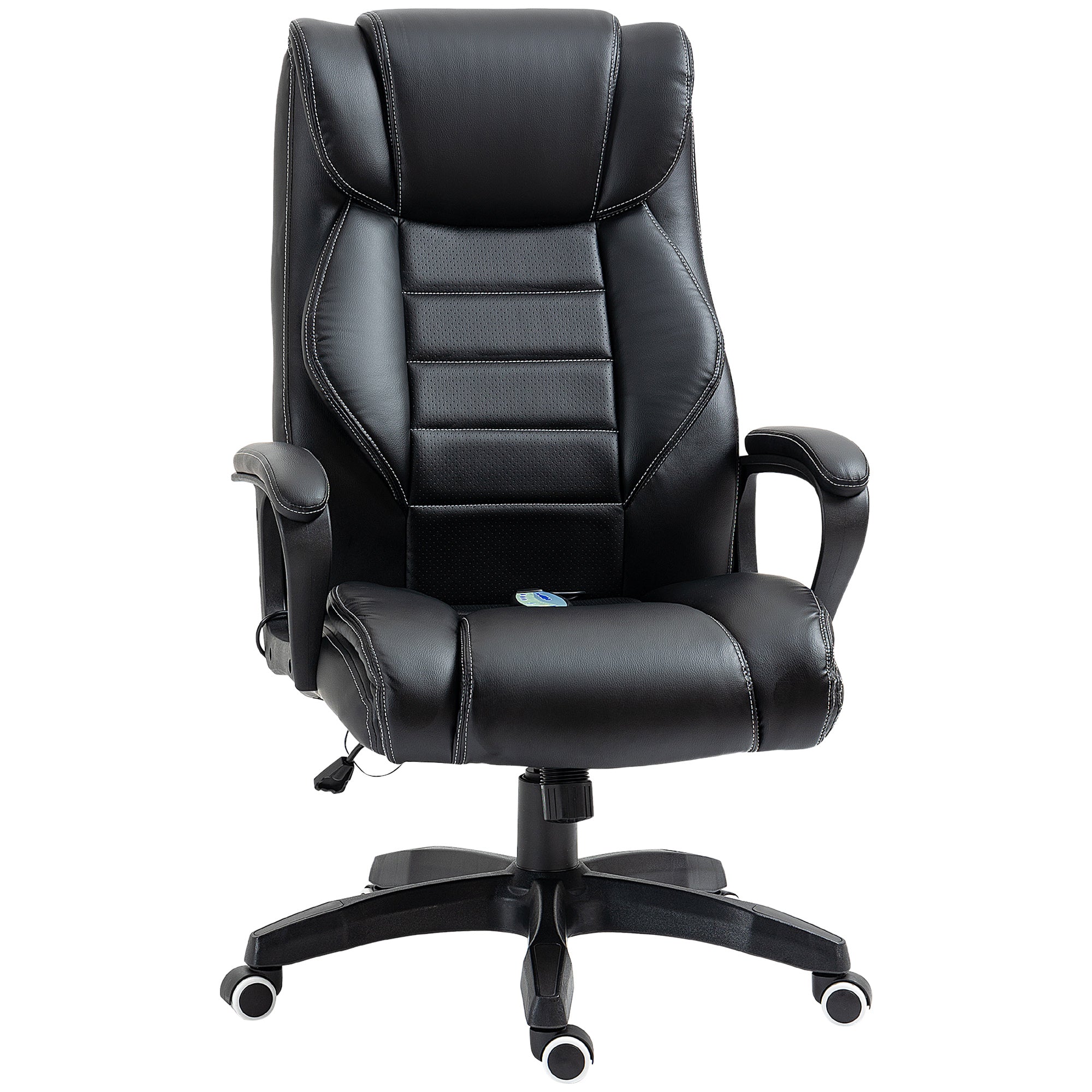 Office Chair with Massage Function, Ergonomic Executive Chair with Vibration Massage, Rocking Function, Height Adjustable Desk Chair Swivel Chair, Black