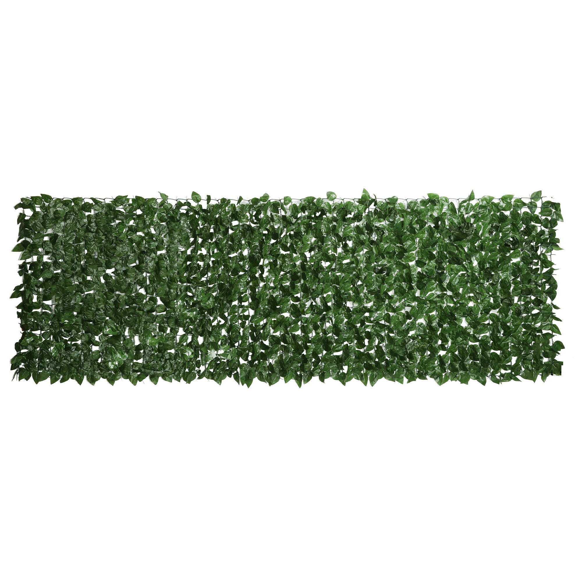 Outsunny Kunsthaag Privacy Scherm Decoratie Rol 3L x 1H m Realistische Beukenblad Anti-UV, Zijdeachtige Bladeren, Donkergroen