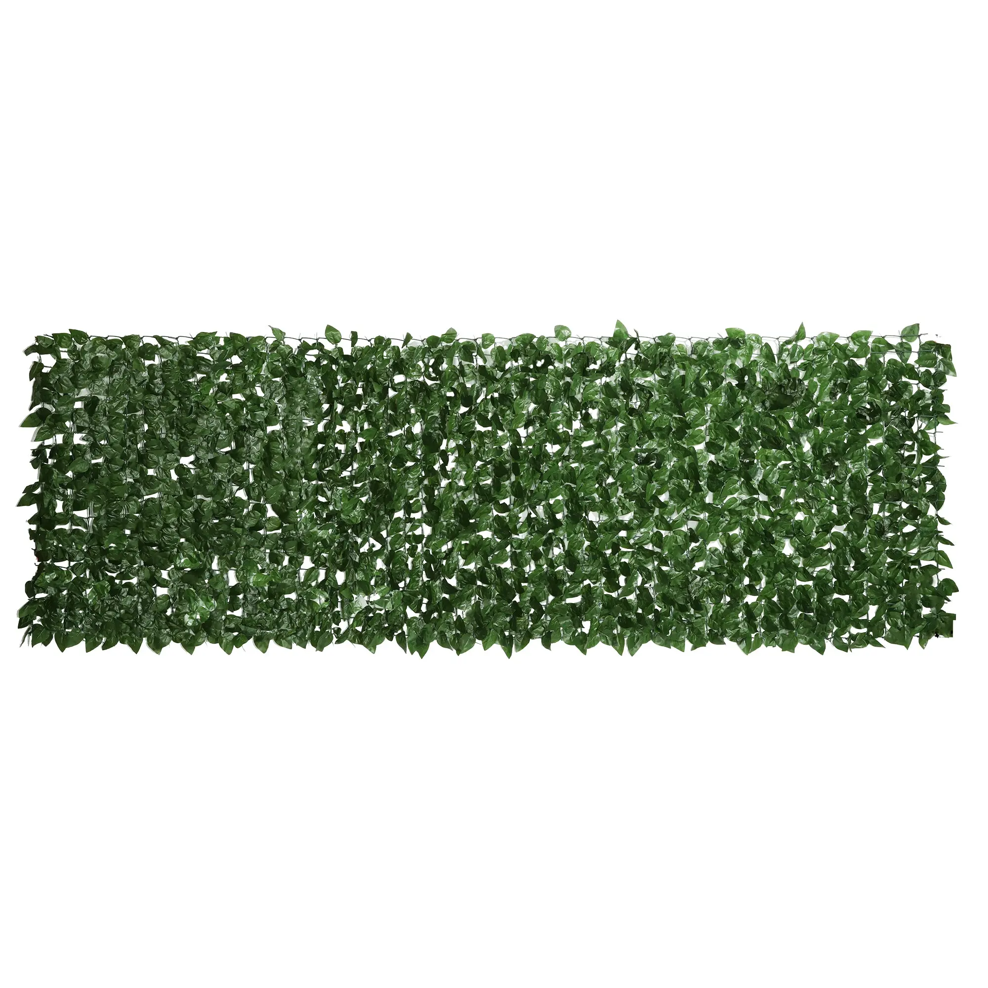 Artificial Hedge Privacy Screen Decoration Roll 3L x 1H m Realistic Beech Foliage Anti-UV, Silk Leaves, Dark Green