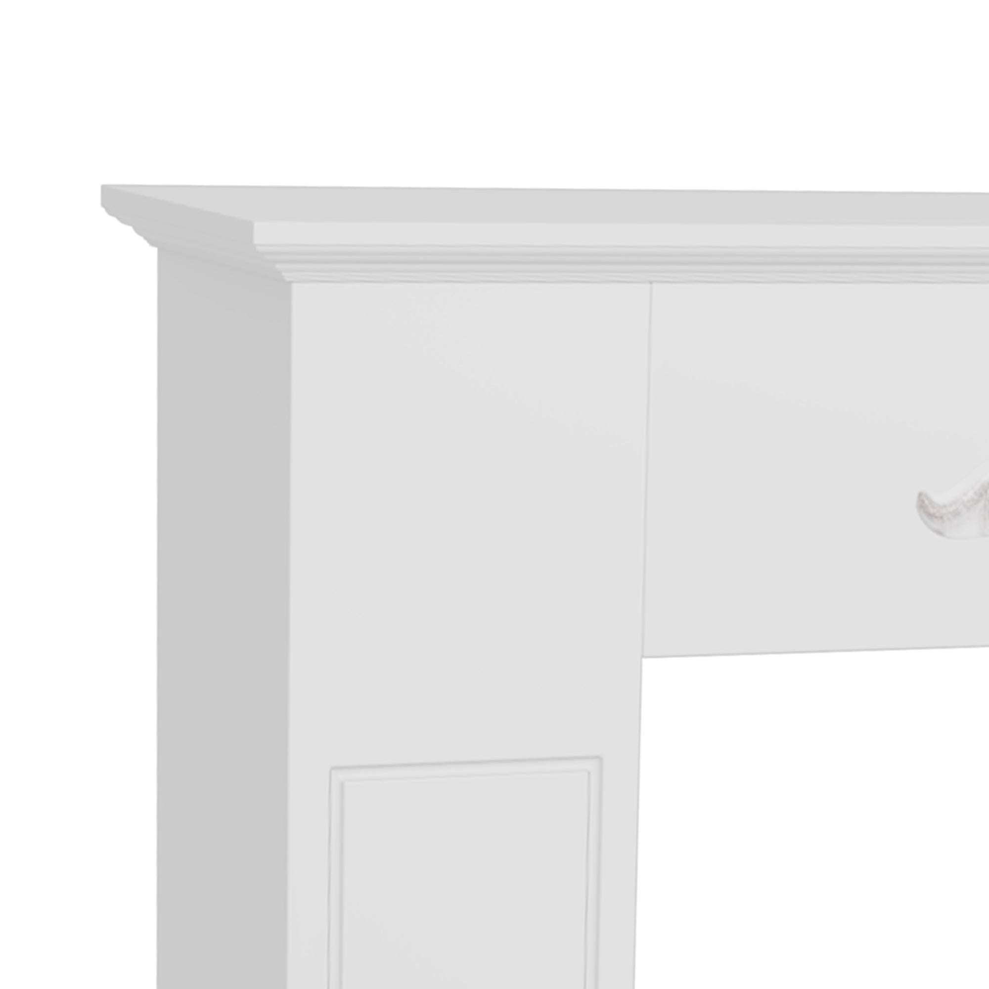 Fireplace Mantel Decorative Frame Enclosure for Electric Fireplace 101 x 19 x 100 cm Solid Wood White