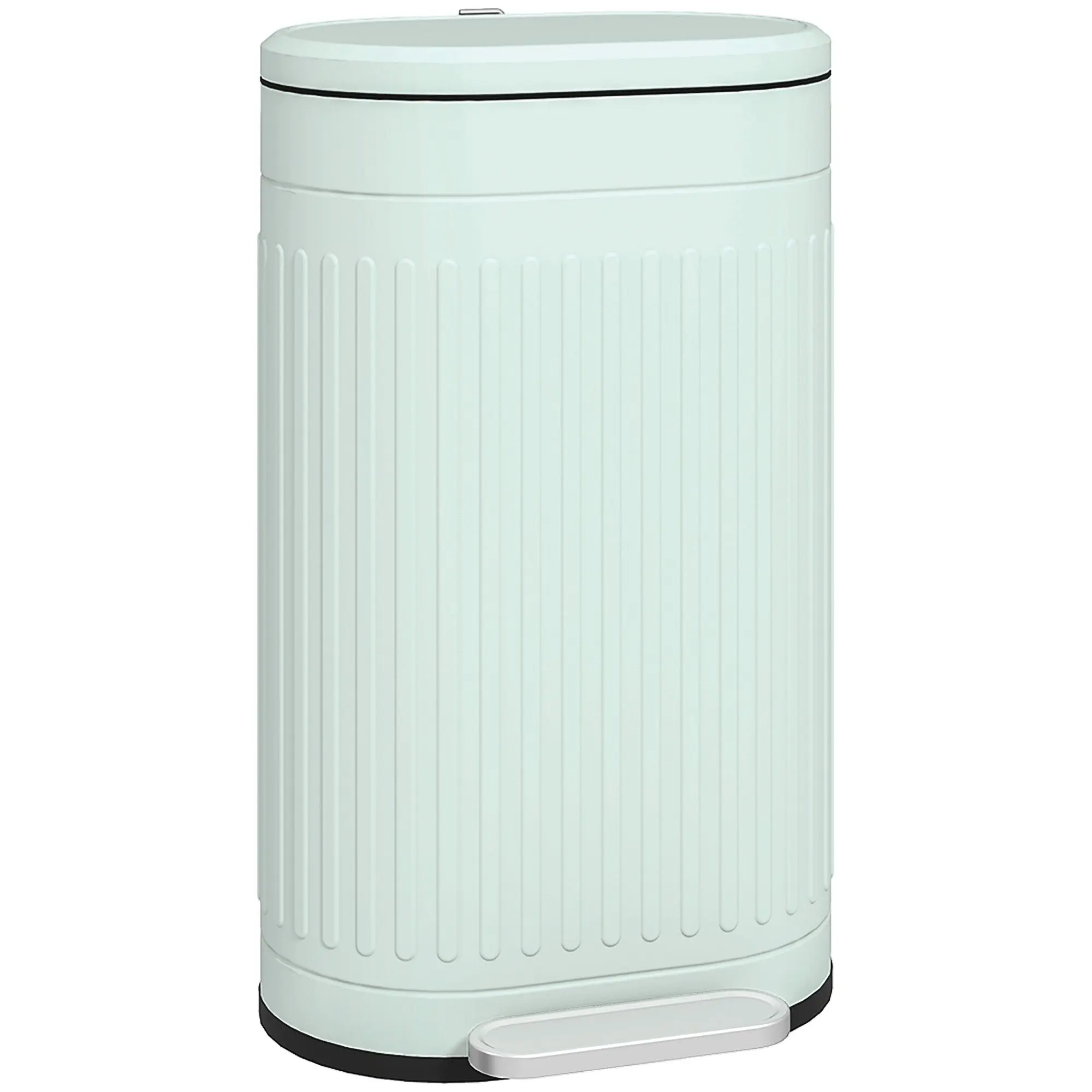 30L Pedal Bin with Removable Inner Bucket & Soft-Close Lid, Fingerprint-Resistant, Green (36.5 x 31.2 x 60.8 cm)