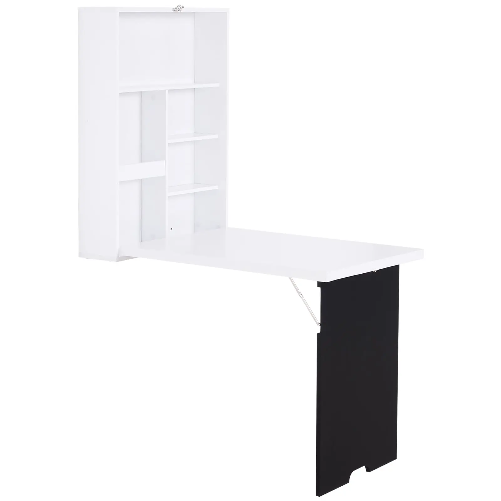 Wall-mounted Foldable Desk Wall-mounted Foldable Table Shelf + Integrated Chalkboard MDF White