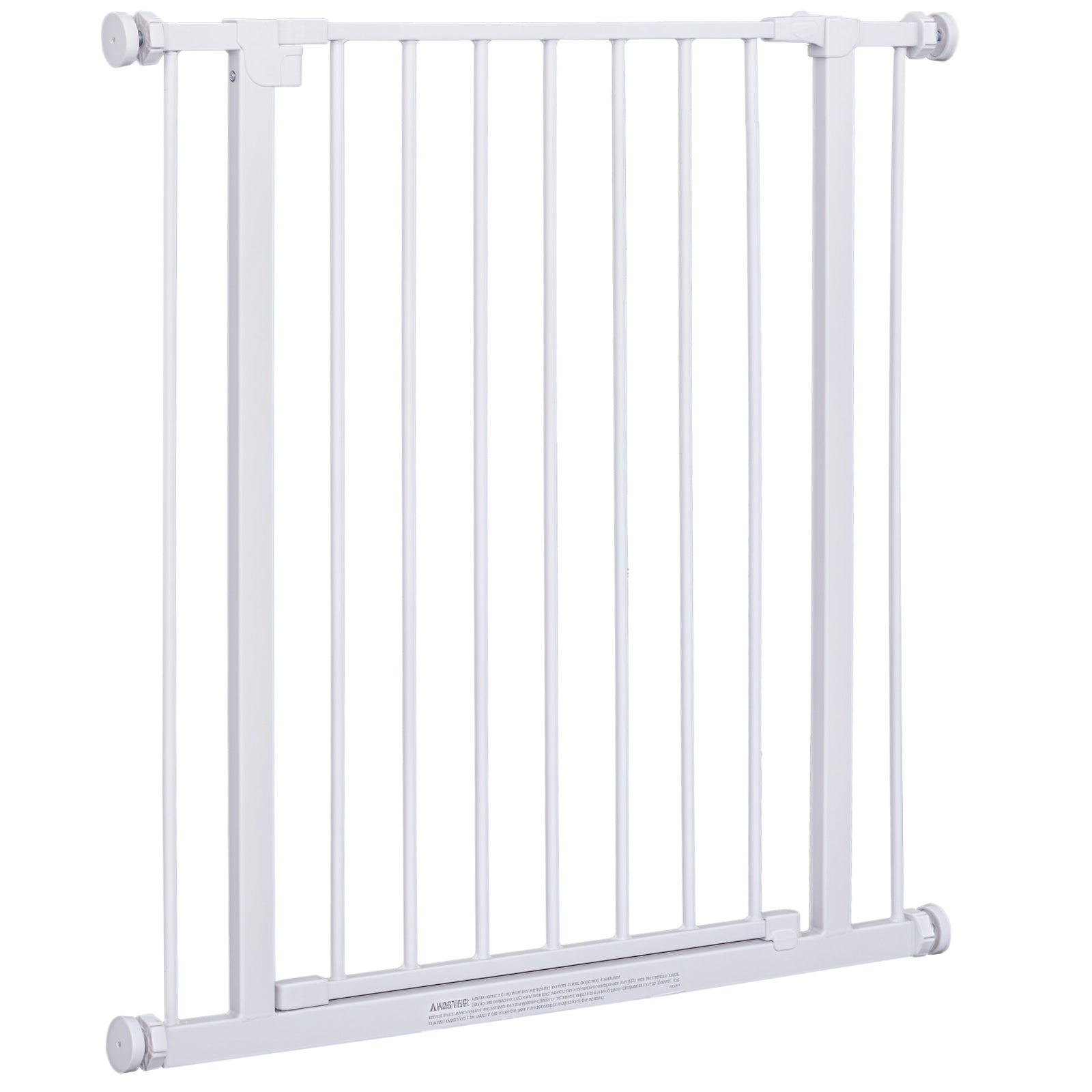 PawHut Erweiterbares Haustiersicherheitsgitter Einfache Installation mit Druckmontagen Robustes Stahl mit Pulverbeschichtung Weiß 76x76-82cm