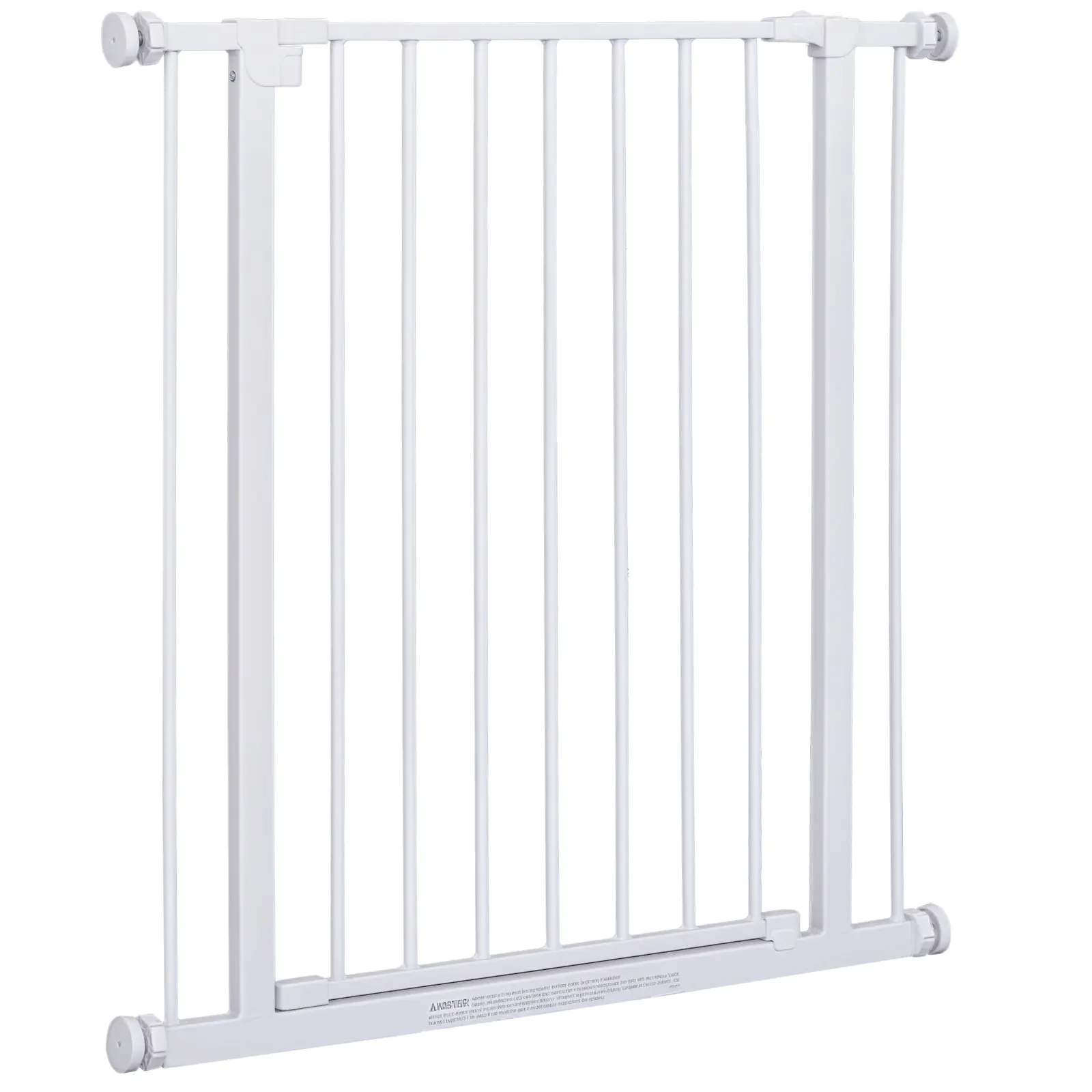 Expandable Pet Safety Gate Easy Installation with Pressure Mounts Durable Steel with Powder Coated Finish White 76x76-82cm