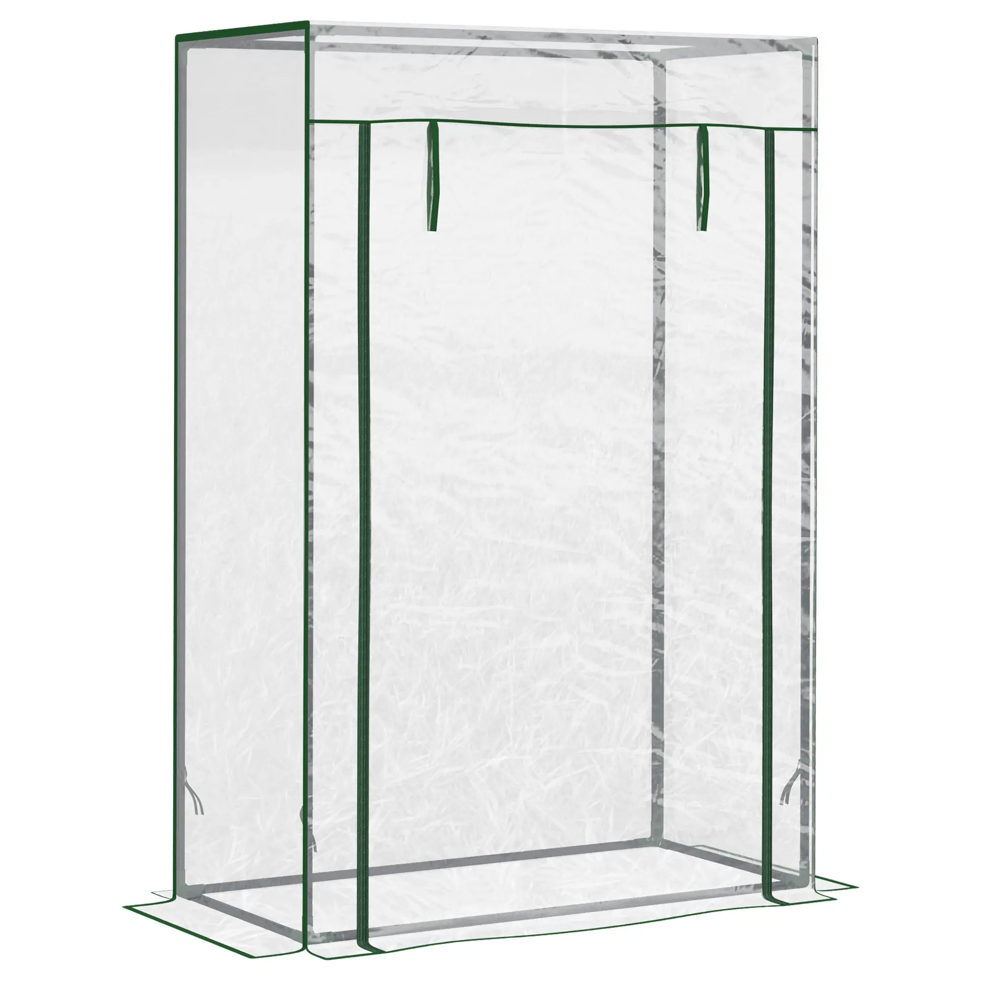 Greenhouse with PE Grid Film, Door, Winterproof Film Greenhouse made of Steel, Greenhouse for Balcony, Garden, Tomato House 100 x 50 x 150 cm, Tomato Greenhouse for Tomatoes, Vegetables, Transparent