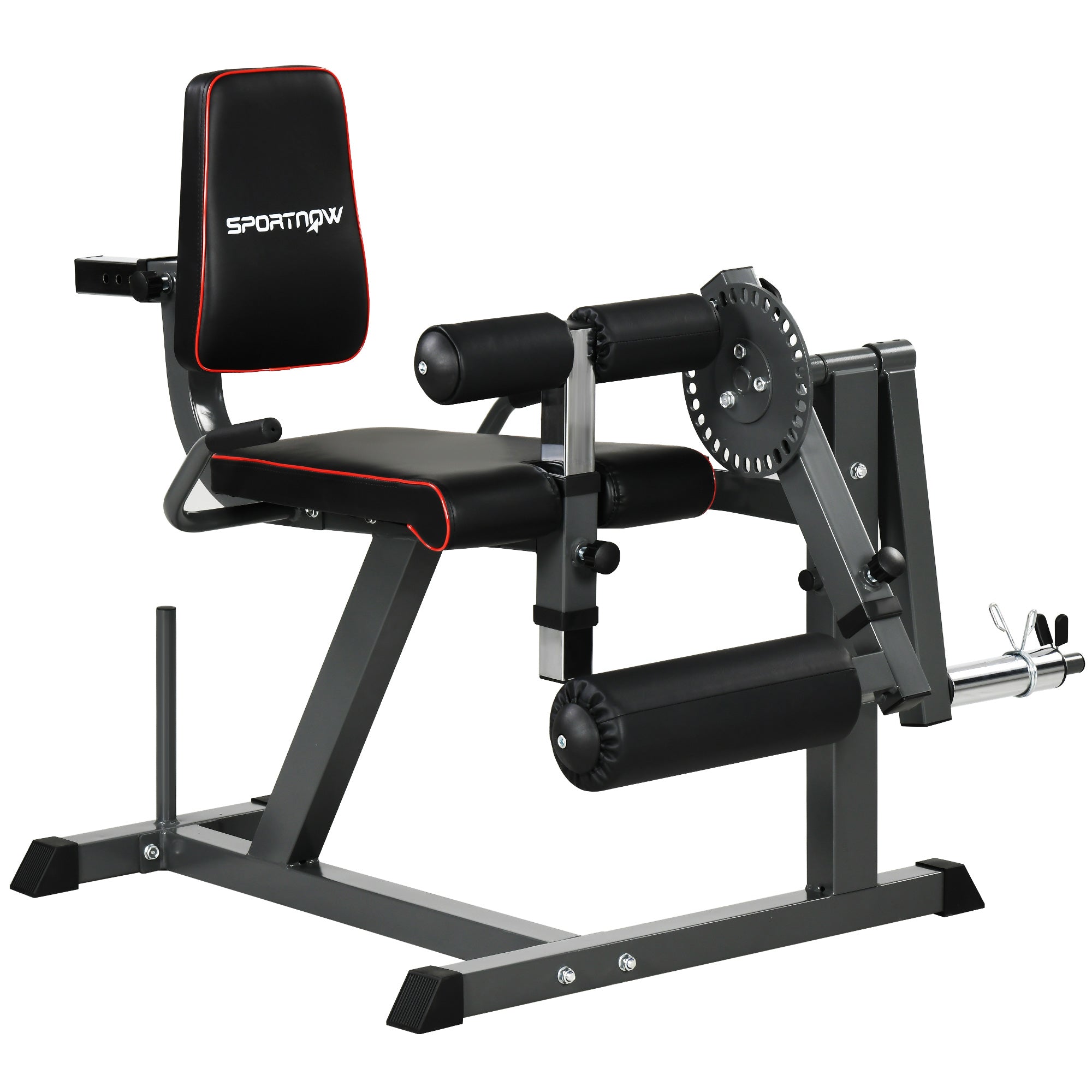 SPORTNOW Extenzor nôh, nastaviteľný flexor nôh s doskami, tréner nôh do domáceho telocvične pre tréning nôh a stehien, fitness vybavenie pre domáci gym