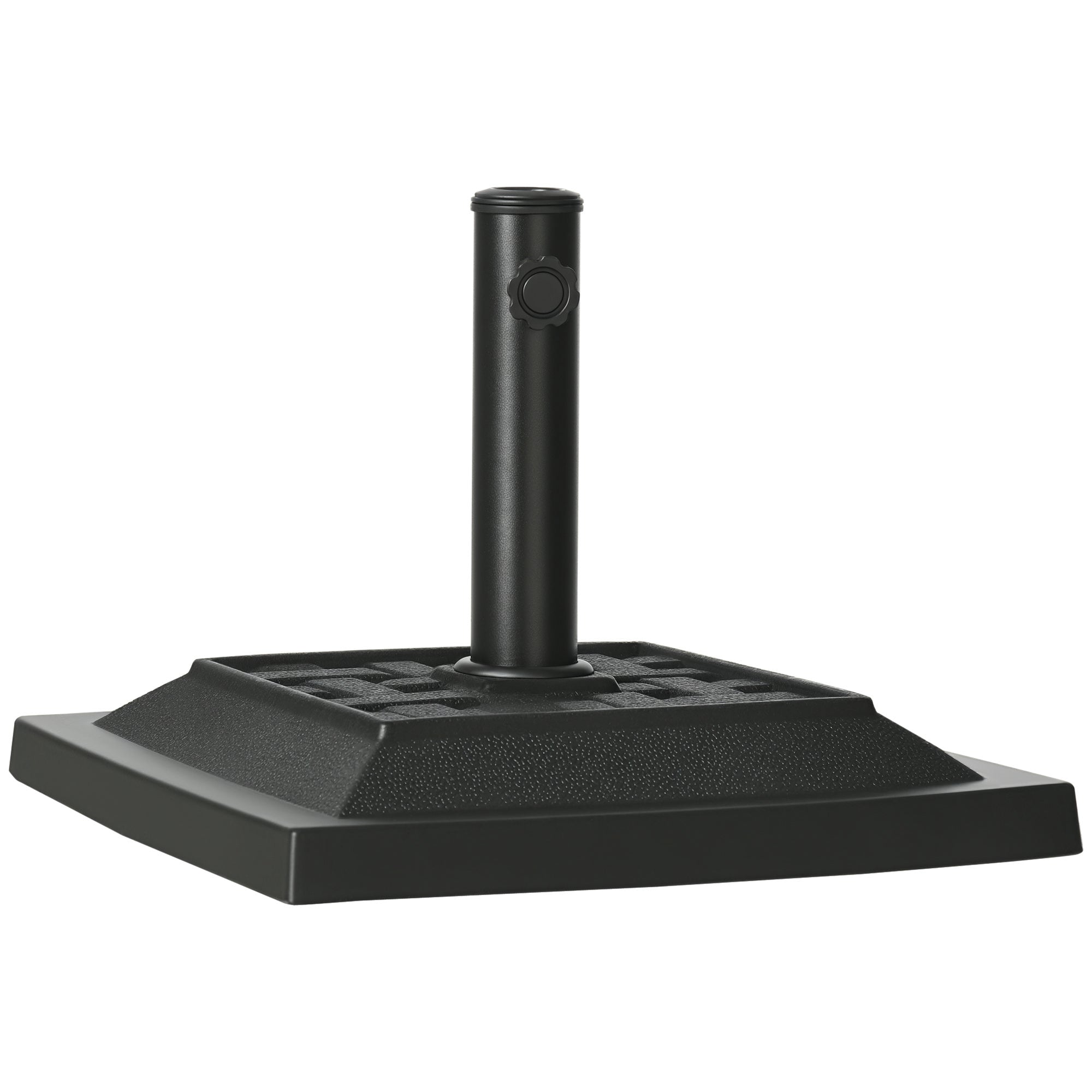 Umbrella Stand 12 kg Square Umbrella Base Umbrella Weight, Umbrella Holder, Stand for Umbrella 32/38/48mm Pole Diameter, for Balcony, Terrace, Garden, Black