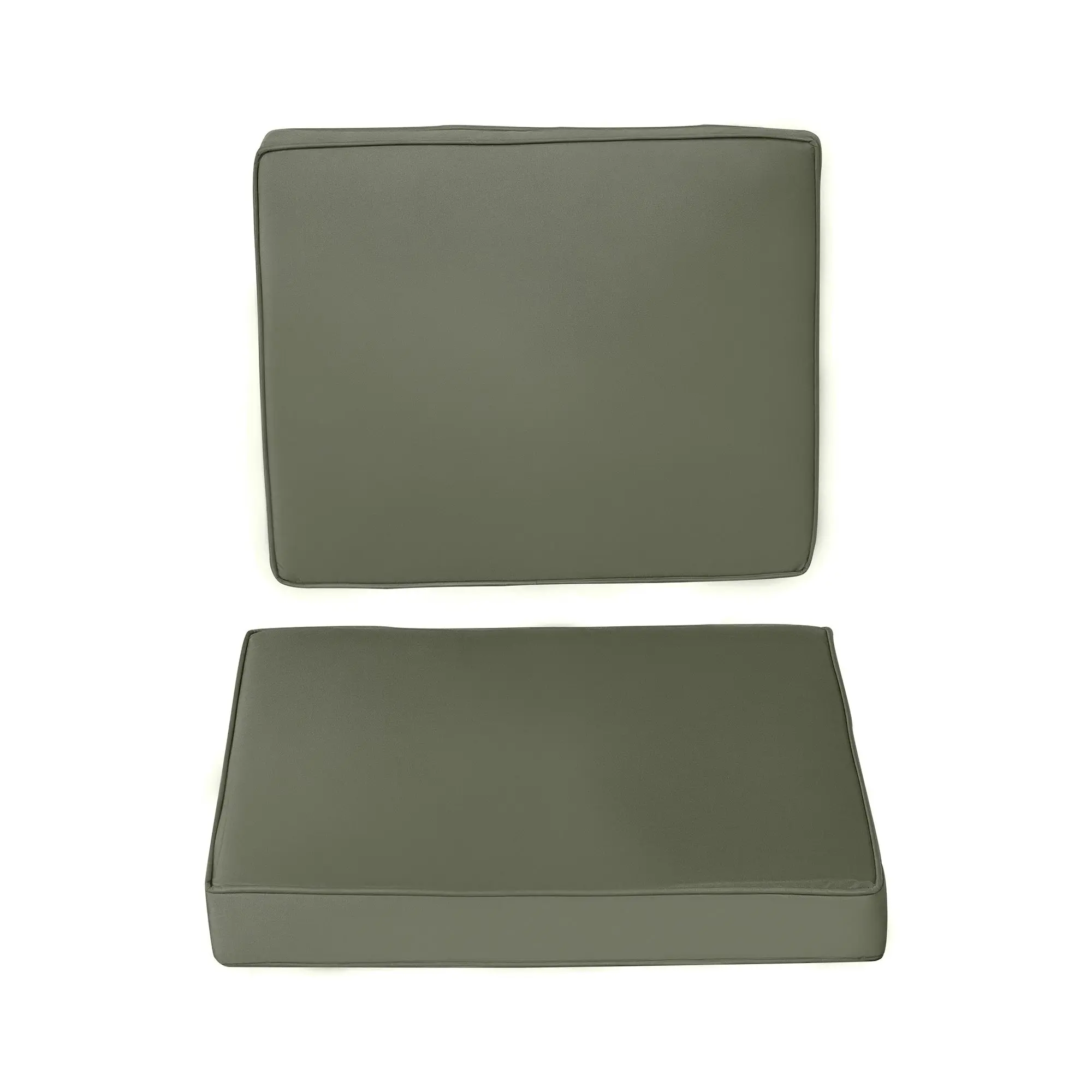 2-Piece Seat Cushion Set, 56 x 52 cm Chair Cushions with Zipper, Fabric Cover, 7cm Thick Pad, Washable Seat Pad for Home, Garden, Car, Office, Sofa, Chairs, Dark Grey