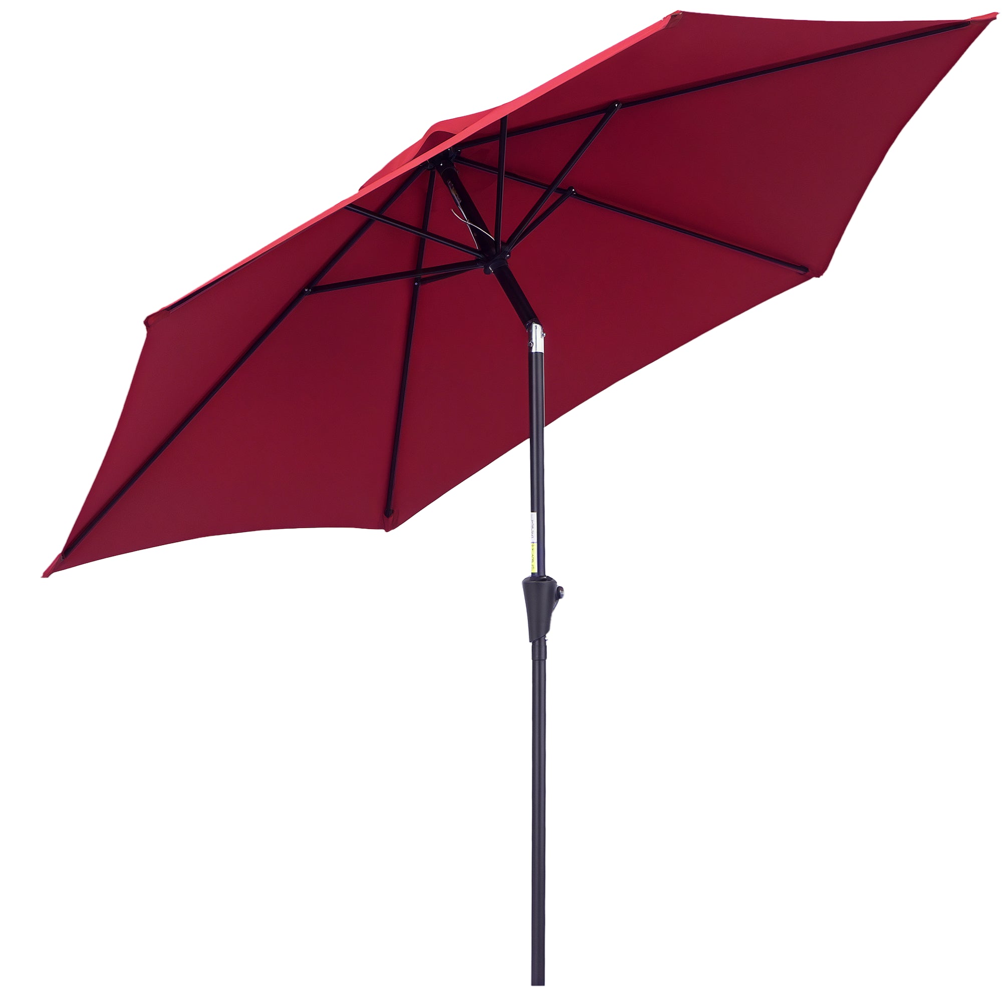 Outsunny Cantilever Parasol Kerti Napernyő Markíza Kézi Forgó Alumínium 180 g/m² Pólészter Piros ∅2.6 x 2.35 m
