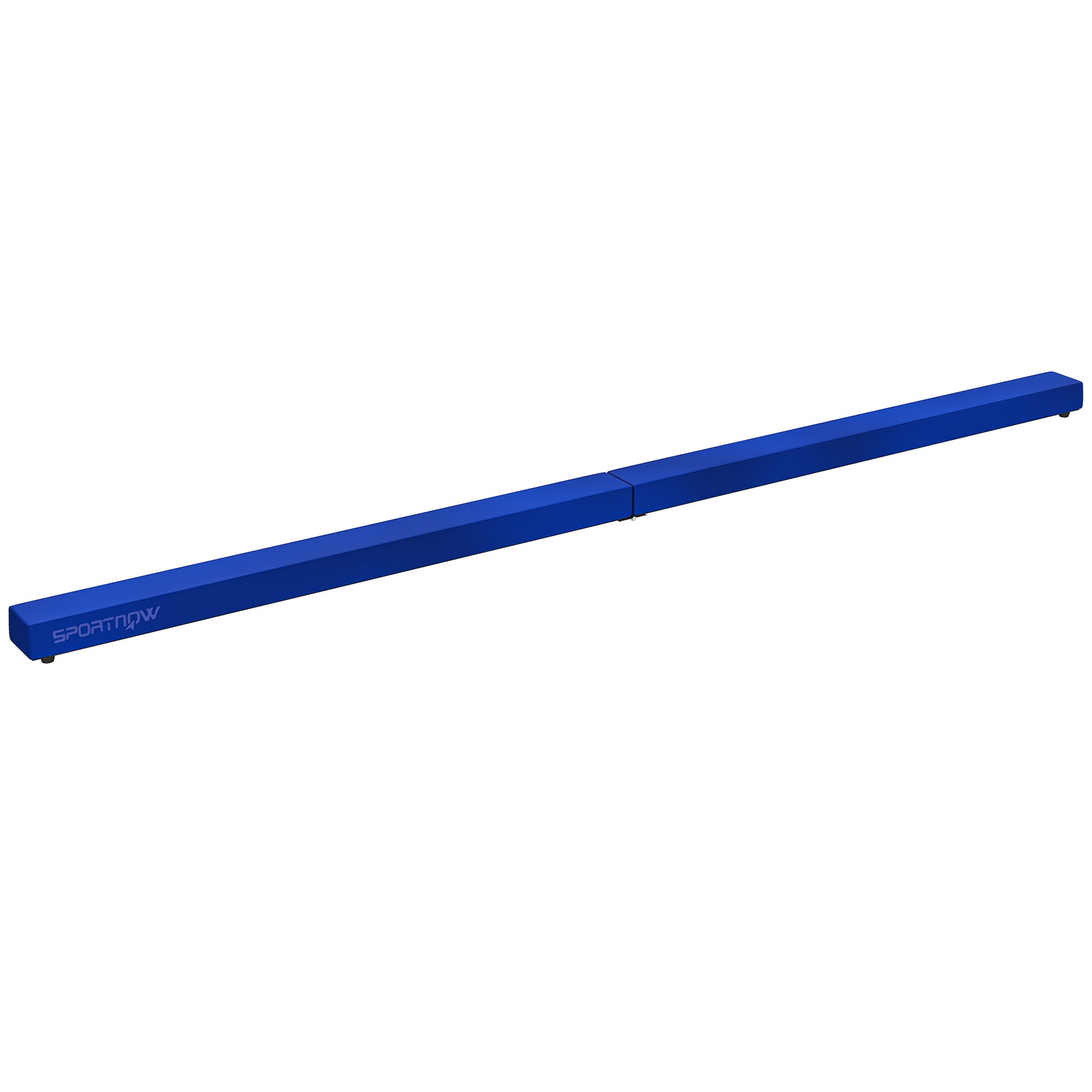 SPORTNOW Klappbarer Gymnastik-Balken 240 cm aus Samt, Balance Beam mit rutschfester Basis, Gymnastik Trainingsgeräte für Kinder und Erwachsene, Blau