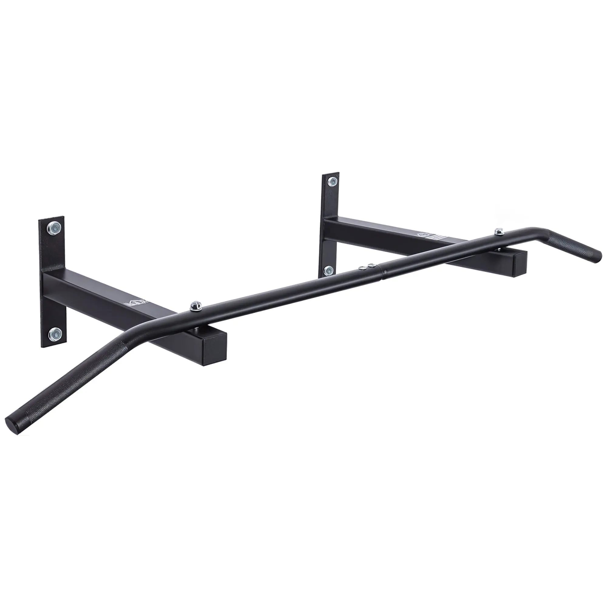 Professional Wall Mounted Pull Up Bar with Steel Structure, 113 x 41 x 20cm, Black