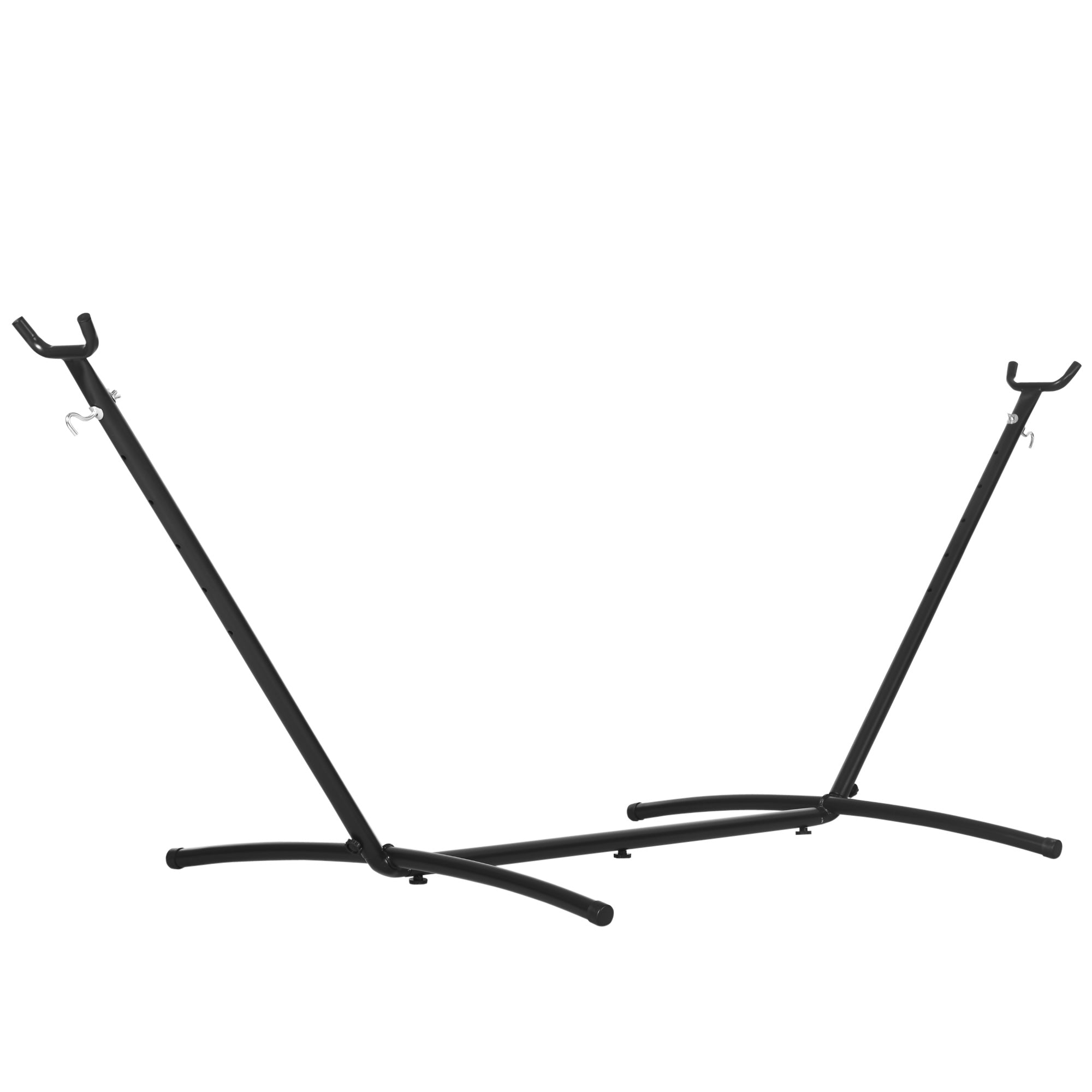 Outsunny Hängematteständer mat Haken - Metall - 280 x 120 x 110 cm bis 120KG