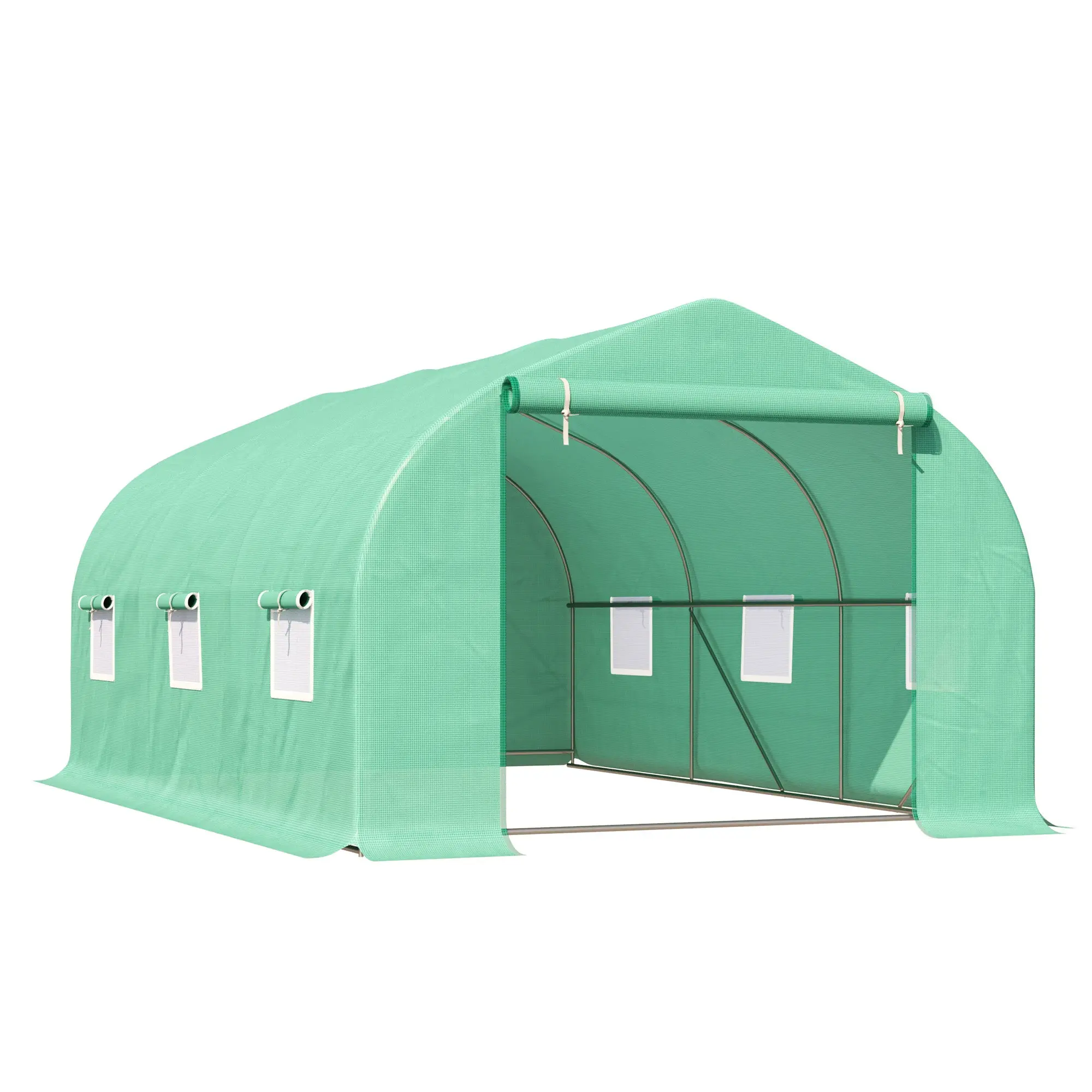 Foil Greenhouse Film Greenhouse Greenhouse Cold Frame Plant House Tomato House Gable Roof 450 × 300W × 205H cm