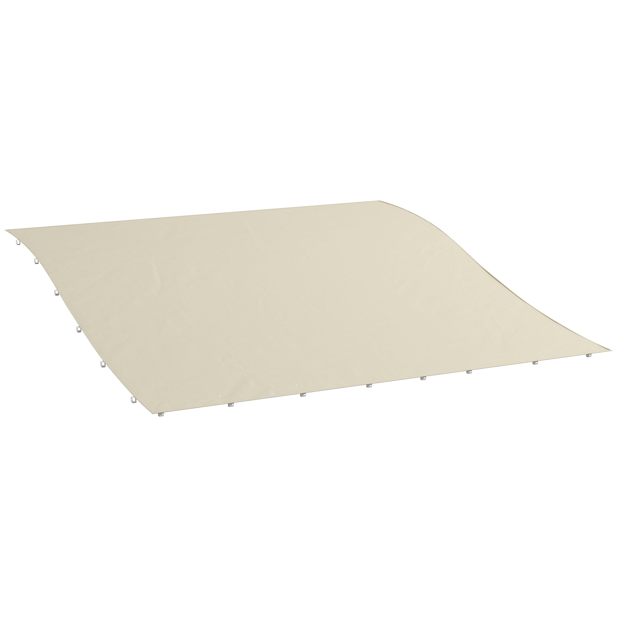 Replacement Canopy for Garden Pergola 2.5x3 m with 8 Drainage Holes, Hooks, and Rings, Polyester Gazebo Pergola Cover, 297x243 cm, Beige