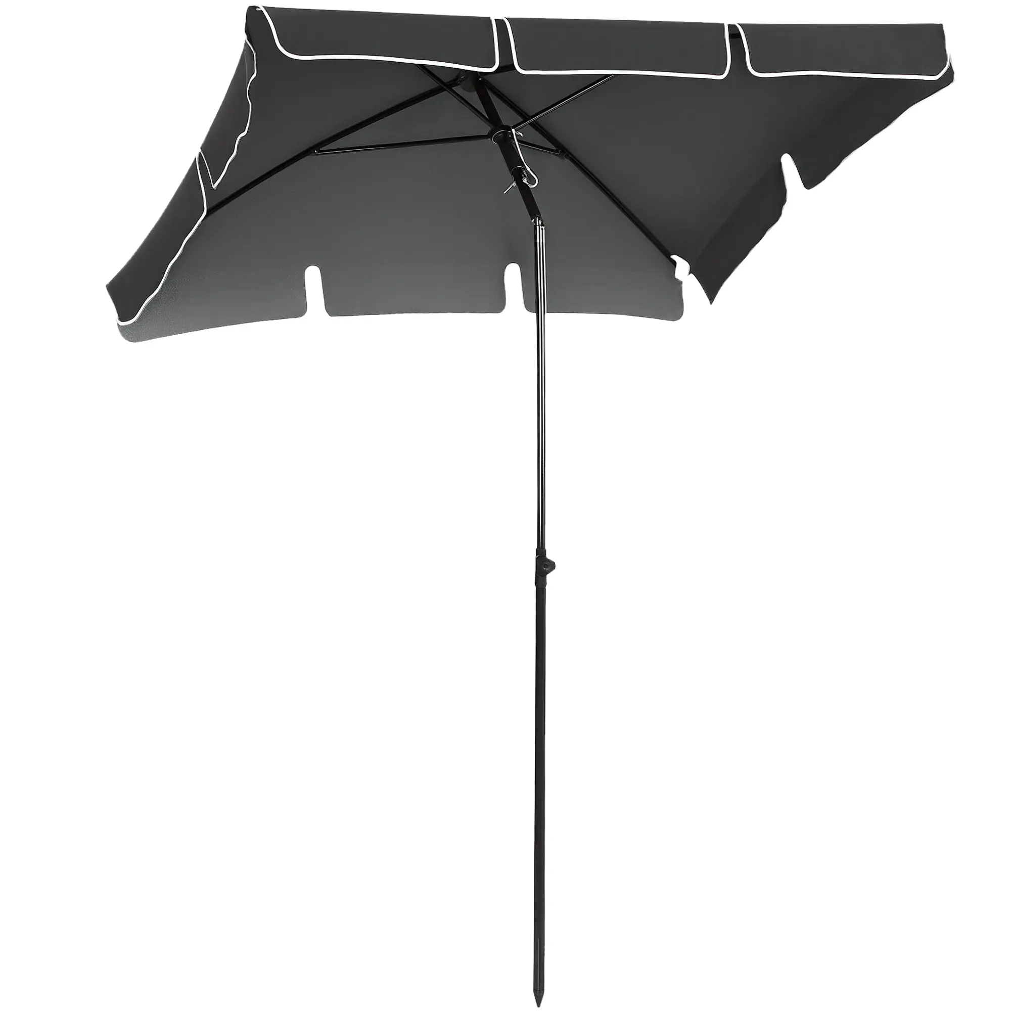 Sunshade Beach Parasol Garden Parasol Umbrella Balcony Parasol Sun Protection Adjustable Gray