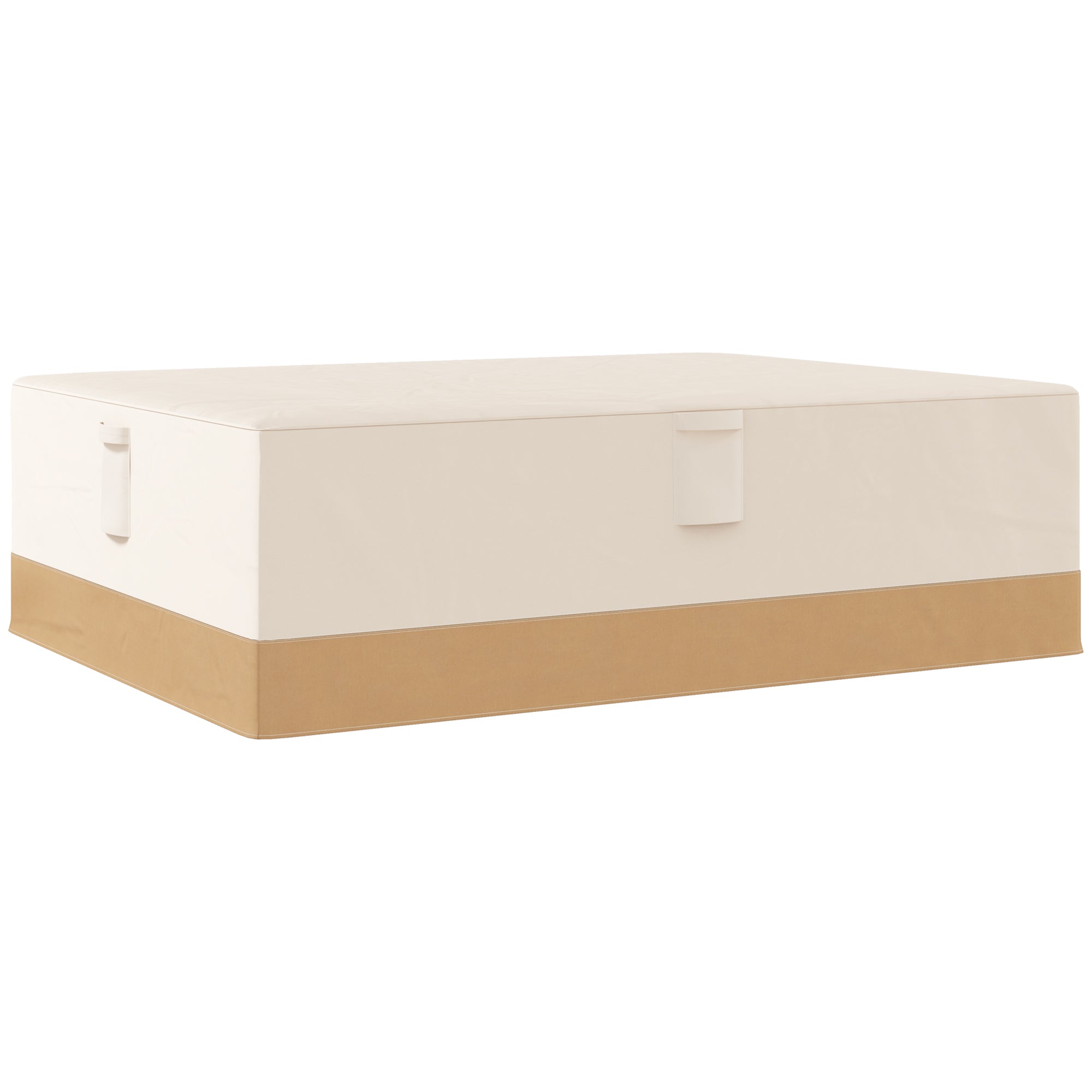 Garden Furniture Cover 275x208x78 Oxford 600D Waterproof Sofa Table Cover with 4 Ventilations 5 Handles and Beige Drawstring