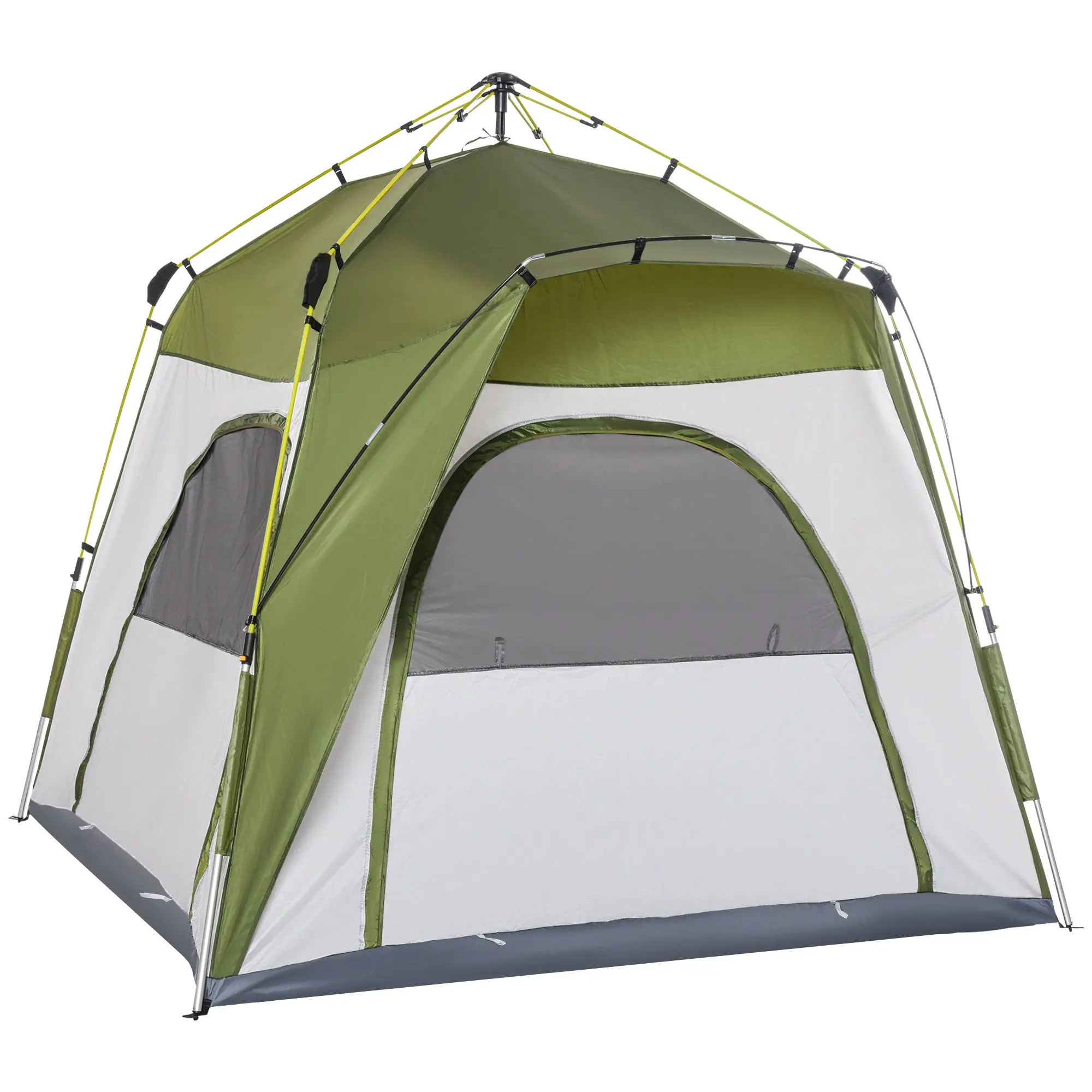 Dome Tent for 4 people - Light, stable, waterproof, UV 50+ pop-up camping tent with hook, door, window, ground sheet, family tent with 1000mm water column tent for camping, travel, trekking, garden