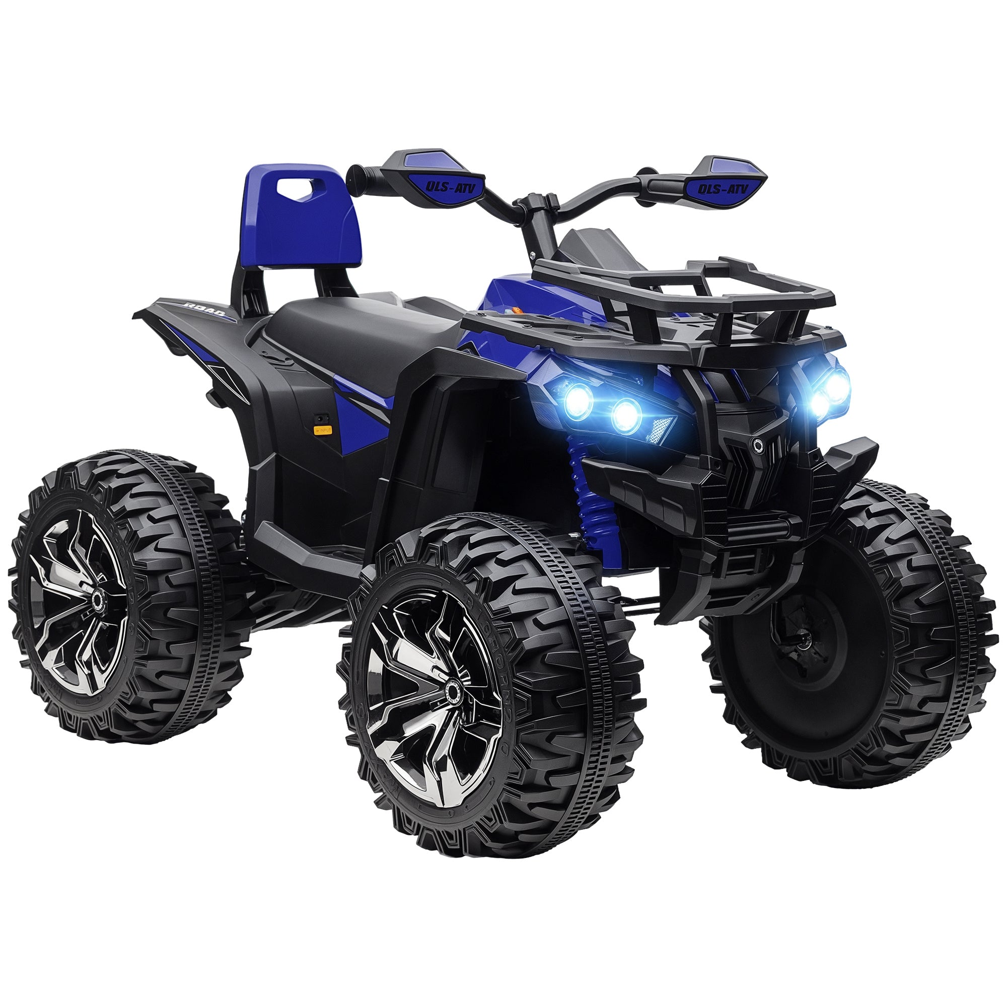12V Electric Quad for Kids 3-5 Years 3-8km/h, Kids Electric Car with Music, MP3, USB, TF Card, Headlights and Pedal, in PP and Metal, 100x65x73 cm, Blue