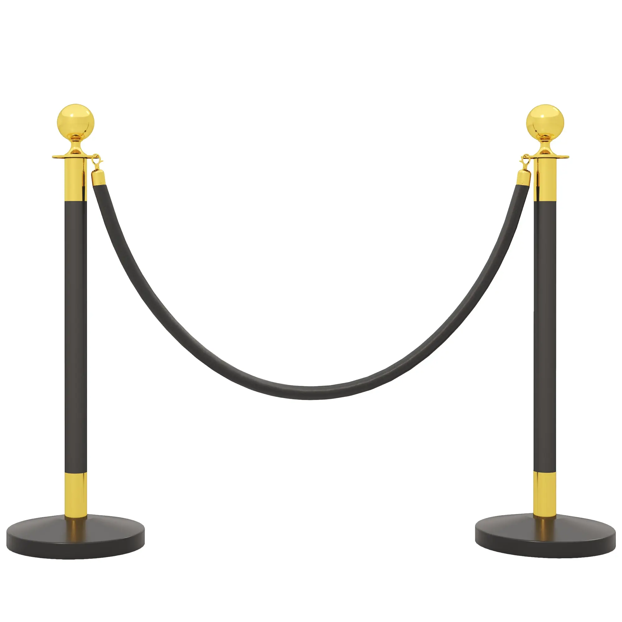 Path Marking Columns with 1.5m Velvet Rope and Fillable Base, Stainless Steel Delimitation Poles, for Hotels and Restaurants, ?32x96 cm, Black