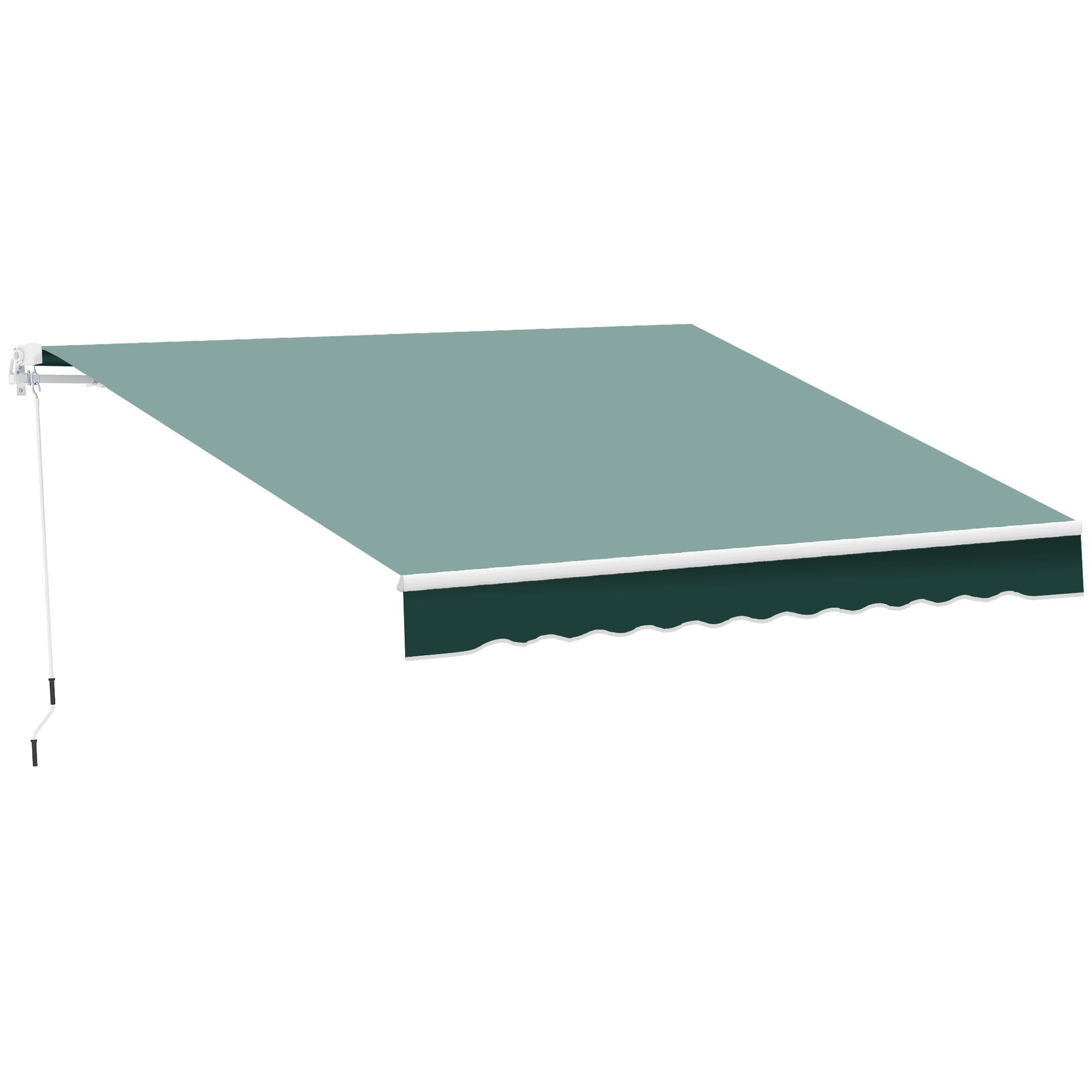 Outsunny Réckbare Markis 2.5x2m mat Aluminium Rahmen a Polyester Tuch, 280 g/㎡, UV50+, Grén