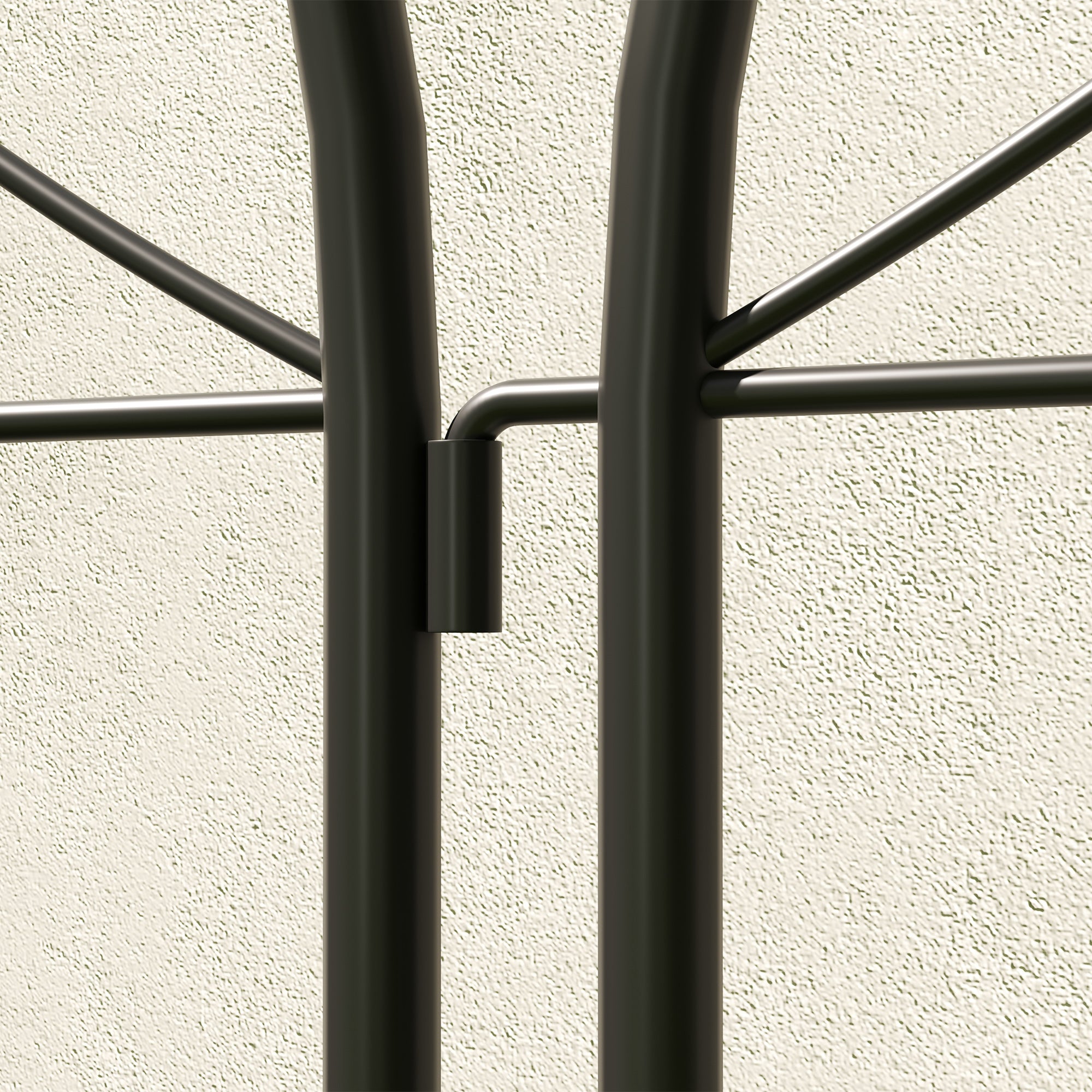 Irregular Pattern Climbing Plant Support, Set of 2, Garden Trellis for Vegetables, Vines, Flowers, Metal, 50 x 180 cm, Black