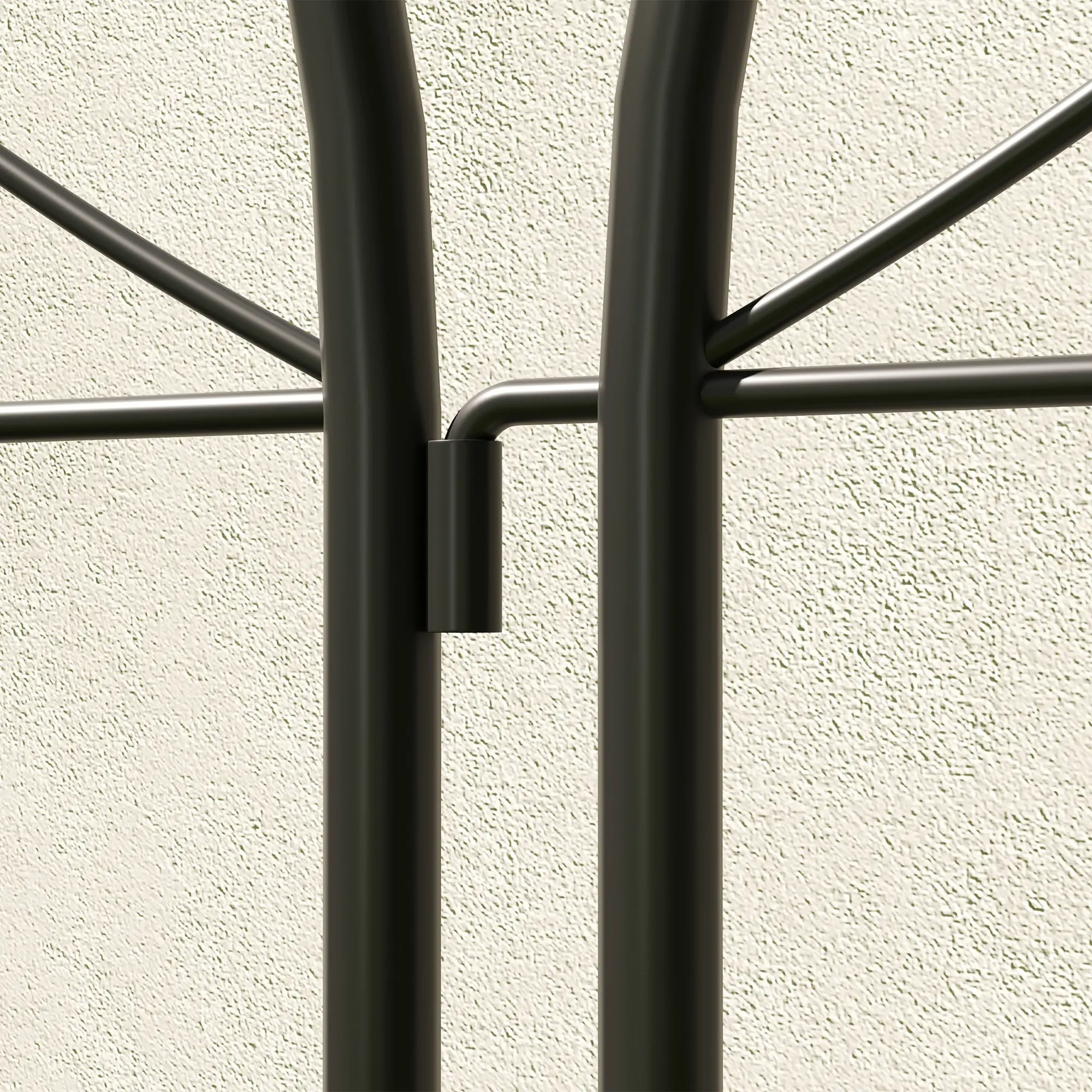 Irregular Pattern Climbing Plant Support, Set of 2, Garden Trellis for Vegetables, Vines, Flowers, Metal, 50 x 180 cm, Black