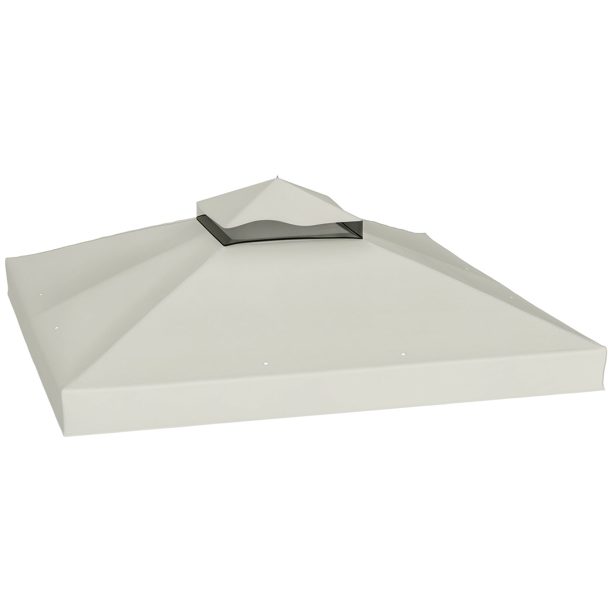 Replacement Canopy for Gazebo 3 x 3 m, water-repellent Gazebo Roof, double-tier Replacement Cover for Garden Gazebo, Oxford Fabric Replacement Parts, 370 g/m?, Light Grey