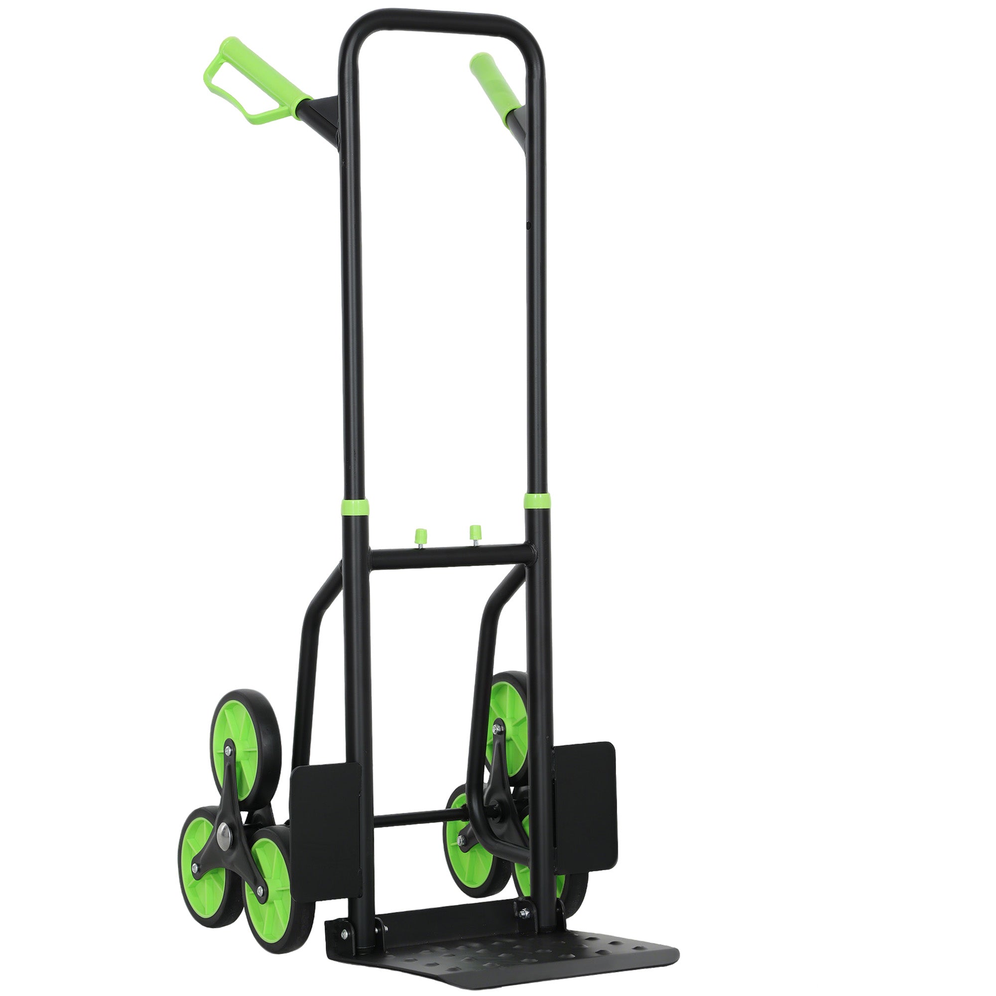 DURHAND klappbarer Treppensteiger-Handwagen mit Stahlrahmen, max. 120 kg (106,5 cm) – Transportkarre für Zuhause, Werkstatt, Lager, Grün