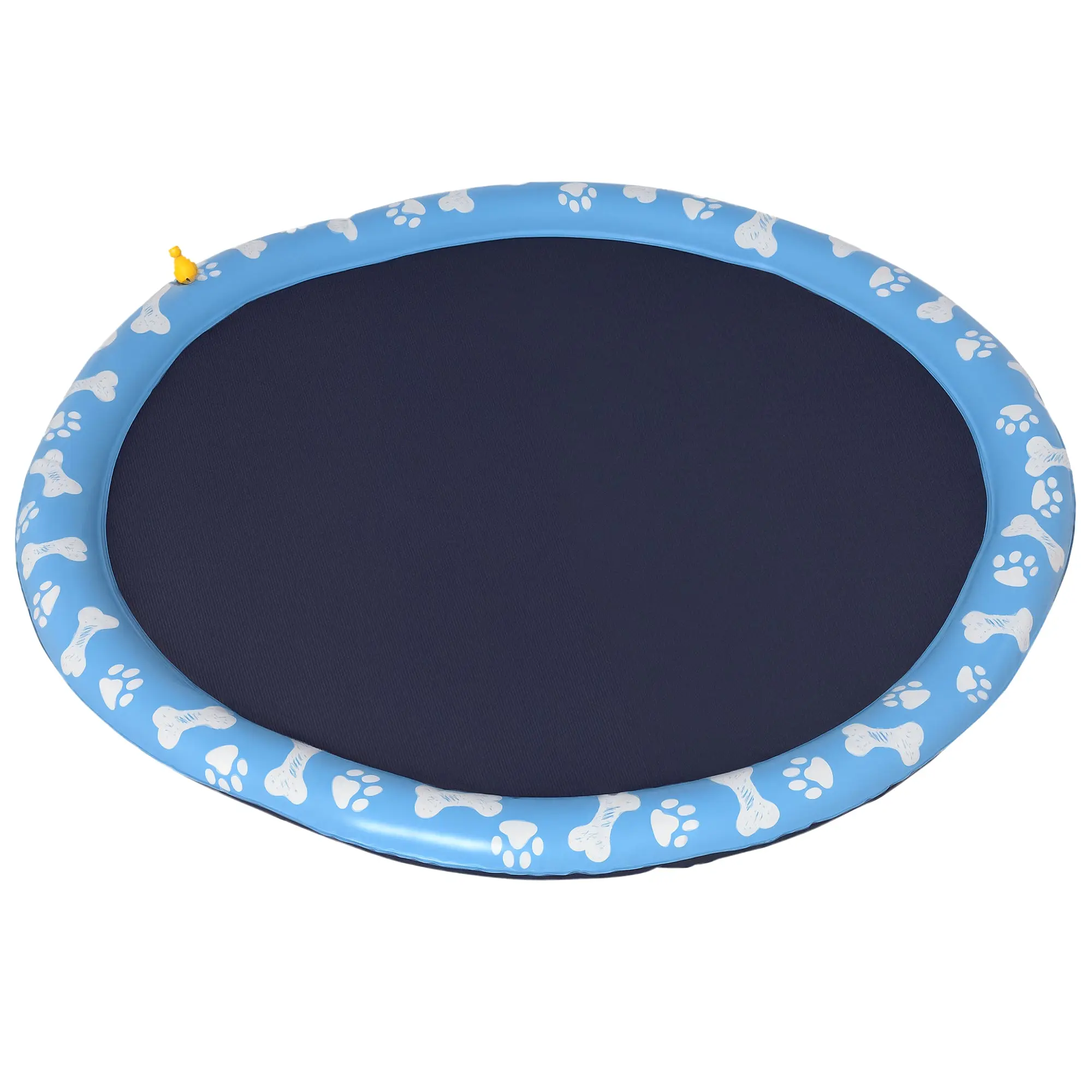 170 cm Sprinkler Mat Dog Inflatable Splash Pad Non-Slip Water Play Mat Water Mat Play Mat Splash Pool Water Sprinkler Dog Pool for Pets Summer Garden