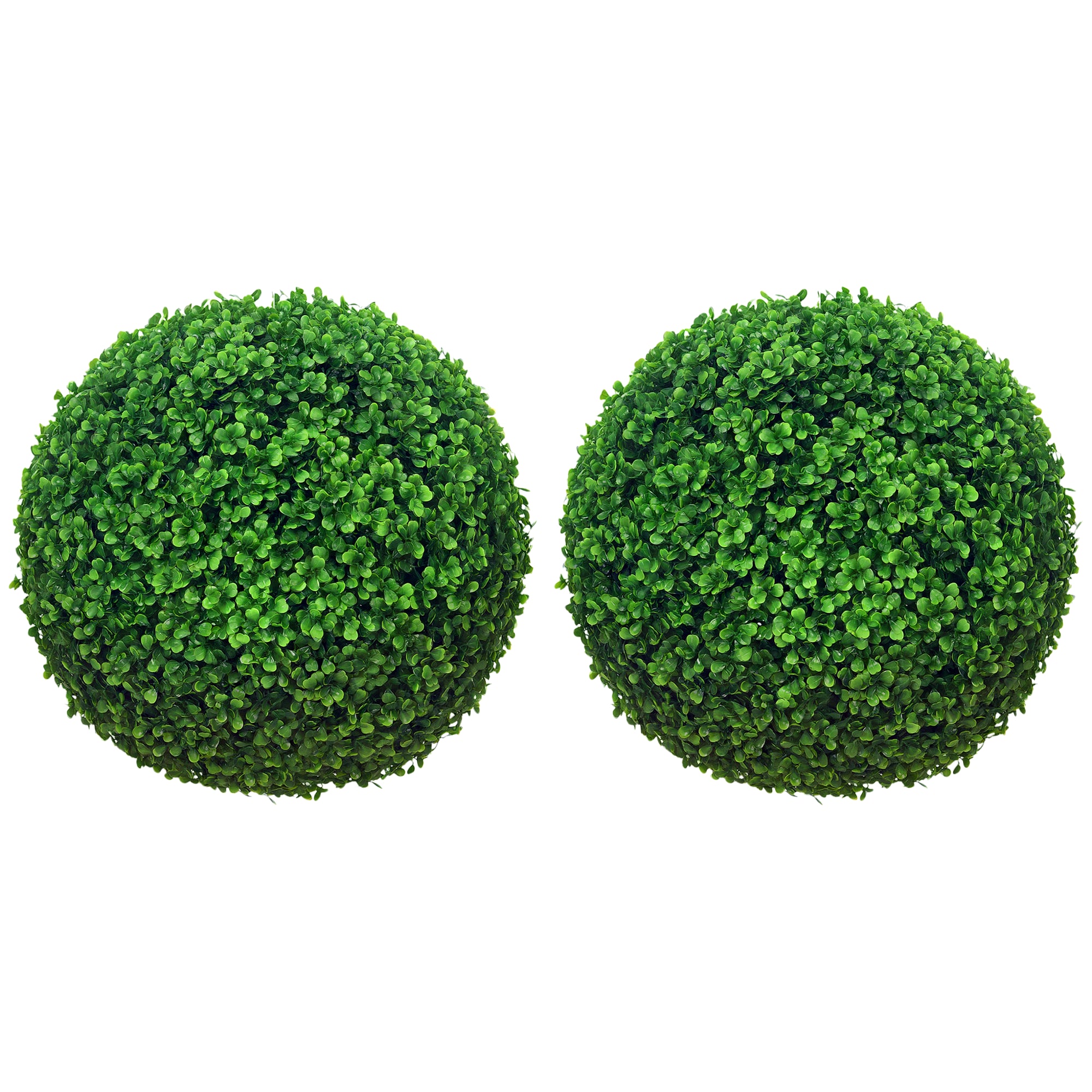 2-Pack Large Artificial Boxwood Ball ?40 cm, UV-Resistant Fake Plant in Pot, Plastic Artificial Plants, Realistic Decor for Living Room Bedroom Office Garden Gift