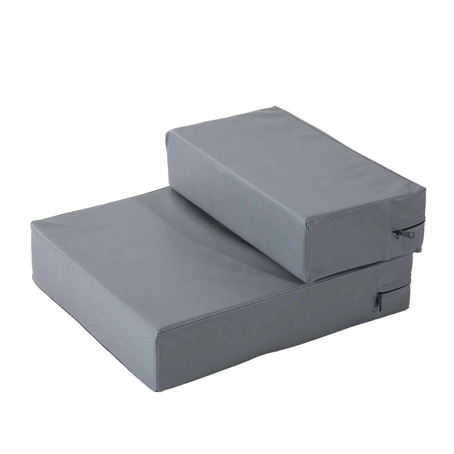 Pet Staircase Animal Pad 2 Steps Foldable Dog Staircase Stairs Pad for Cats and Dogs Gray L45 x B39 x H20 cm