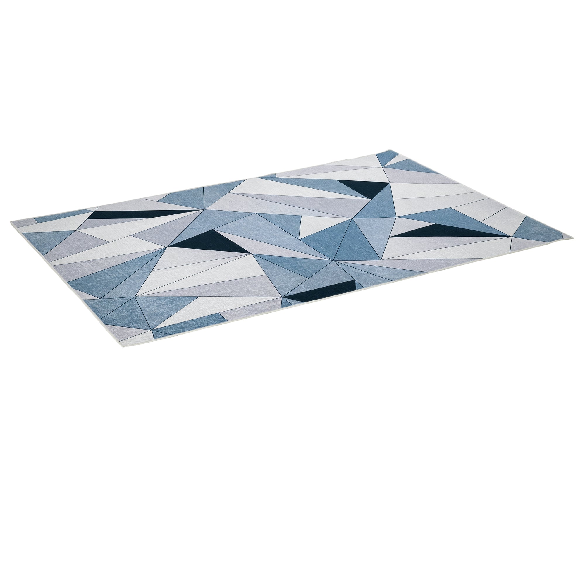 HOMCOM Moodne Sametist Teemantmustriga Elutoa Vaip 230x160 cm Geomeetriline Vaip Libisemiskindla Alusega Magamistuppa, Kontorisse, Õppimiseks Mitmevärviline