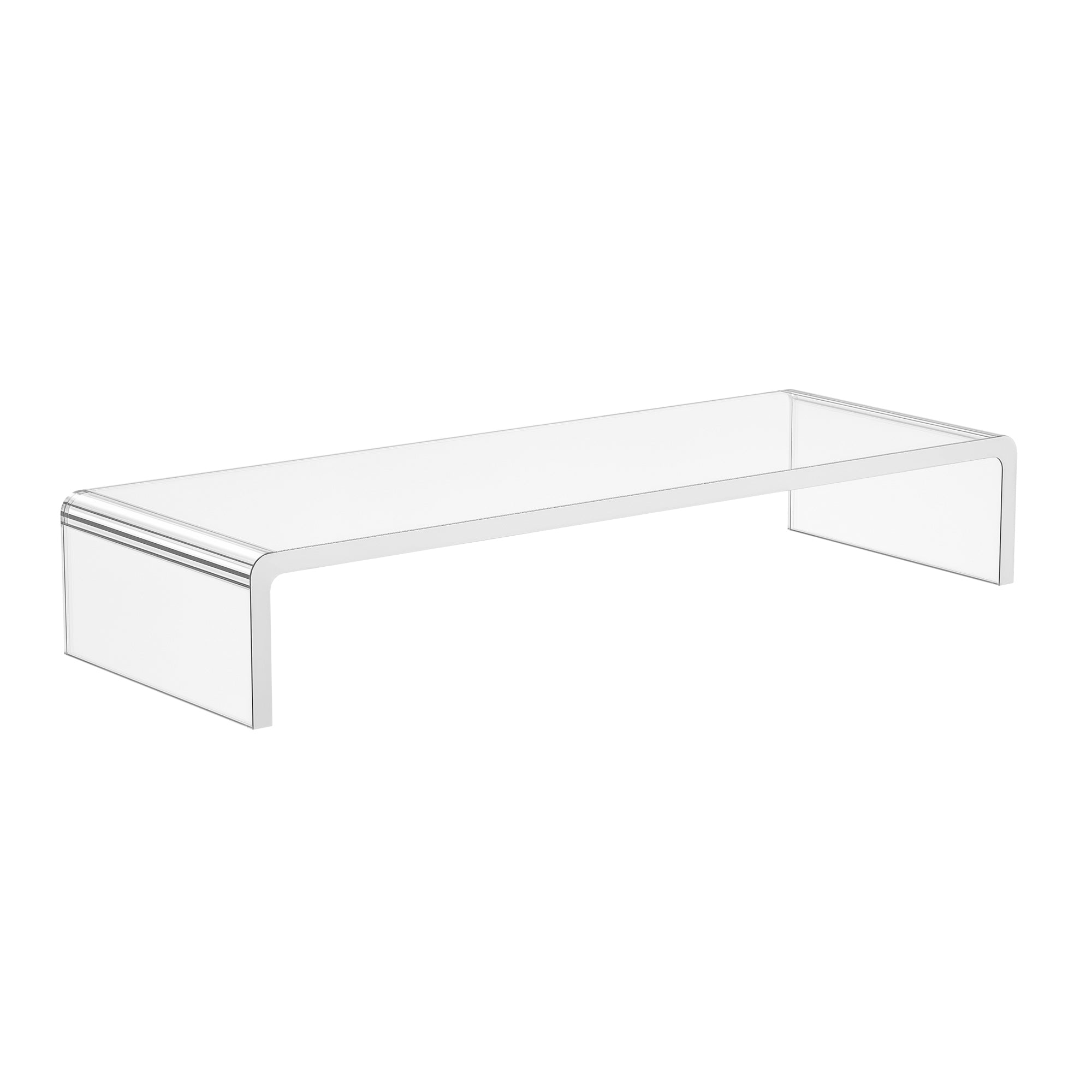 HOMCOM Monitorständer für Laptop, Computer und Notebook – Ergonomischer, transparenter Acrylständer 53 x 19 x 9 cm