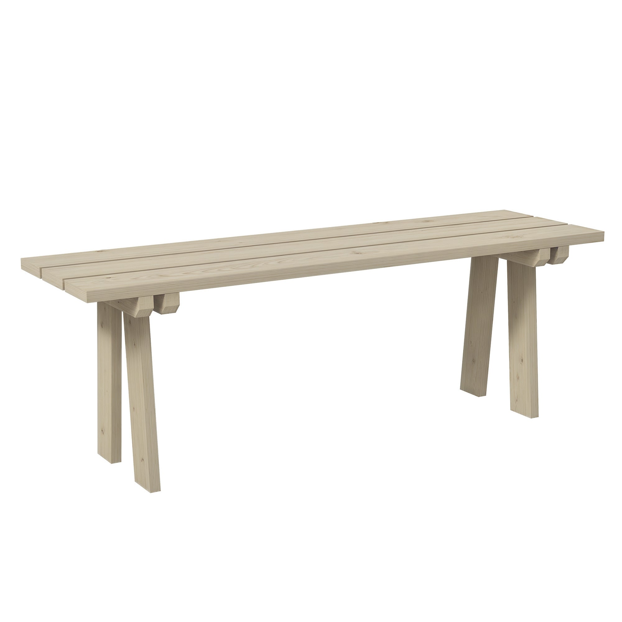 Outsunny 2-personers Bænk i Træ - 220 kg Belastning til Udendørs Brug på Terrasse Pool 130x38x45 cm Naturlig