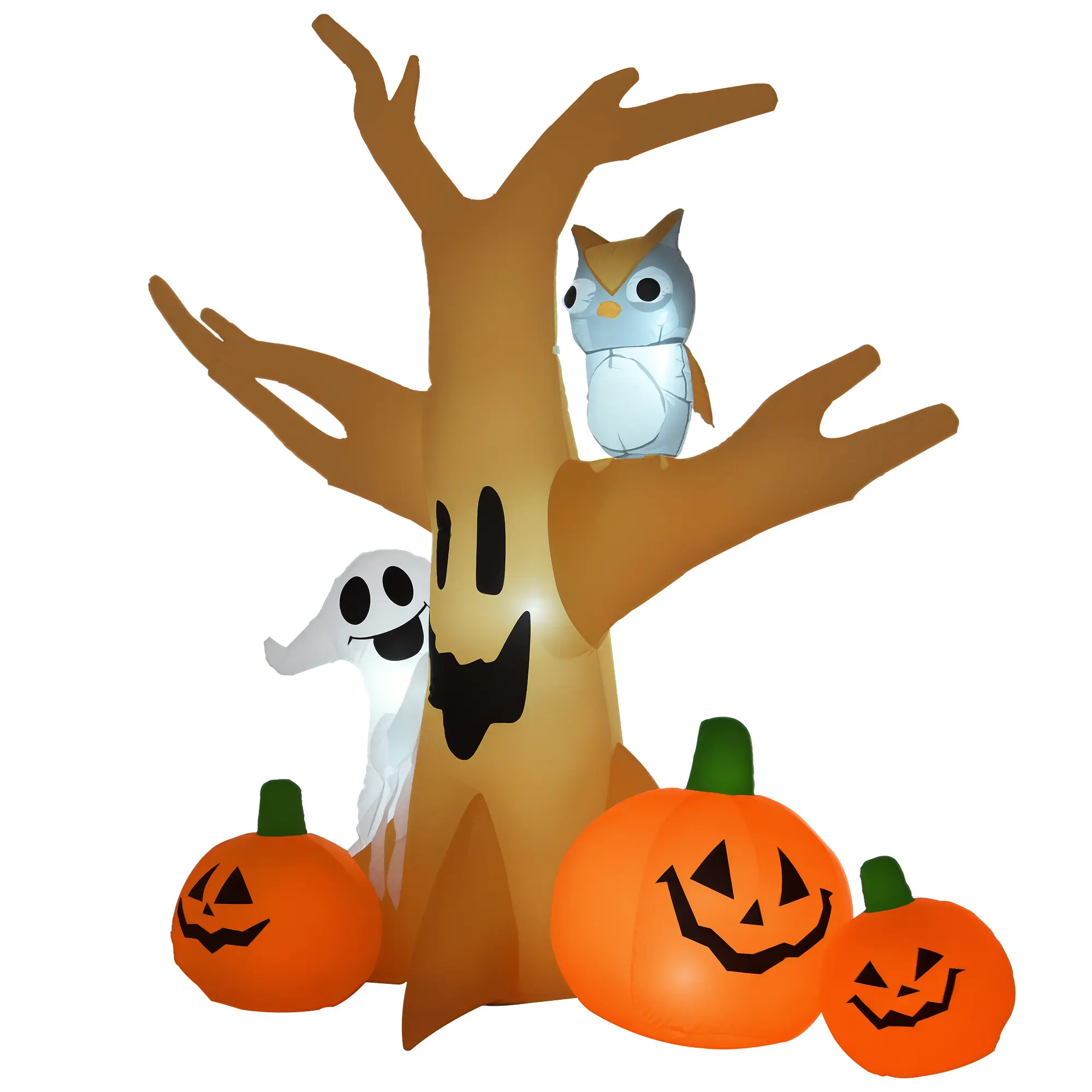 HOMCOM Halloween Inflatable Haunted Ghost Air Figure Illuminated Decoration 120/ 240 cm (Inflatable Haunted Tree)