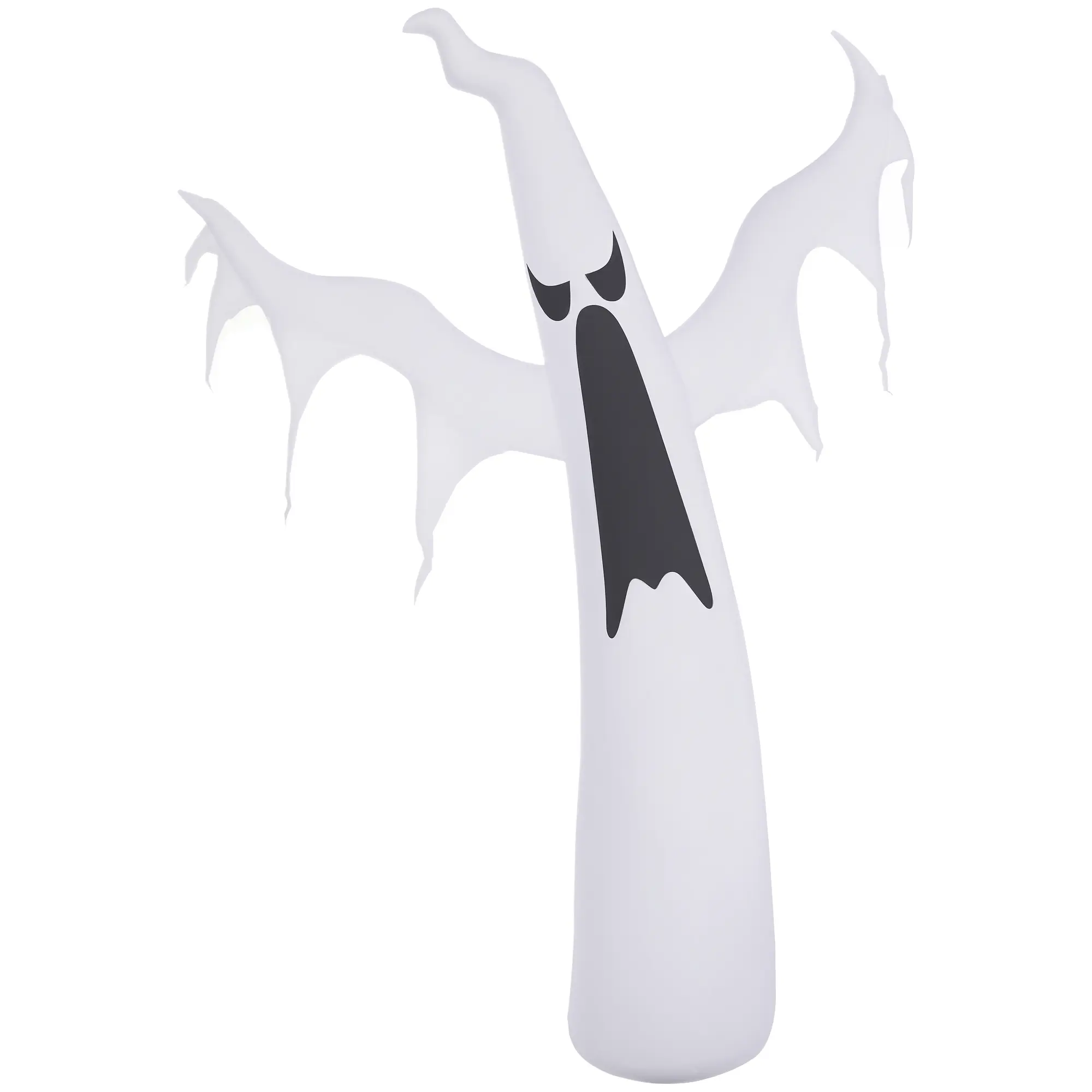 HOMCOM Halloween Inflatable Ghost 1.8 m Decoration with LEDs IP44 Self-Inflating Polyester White 130 x 30 x 180 cm