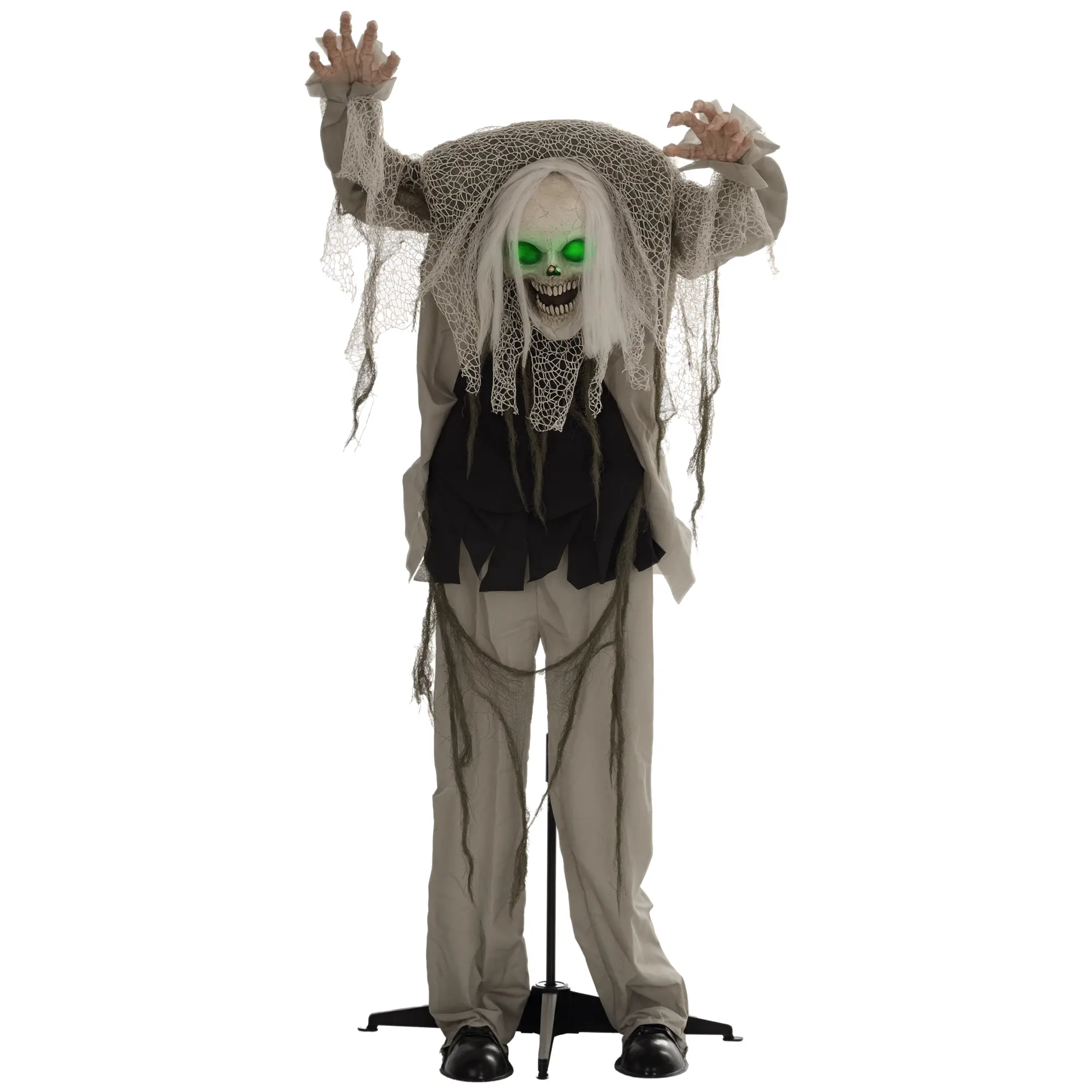 Skeleton Ghost, Halloween Decoration, Creepy Howl, Red Eyes, Moving Arms, 160 cm