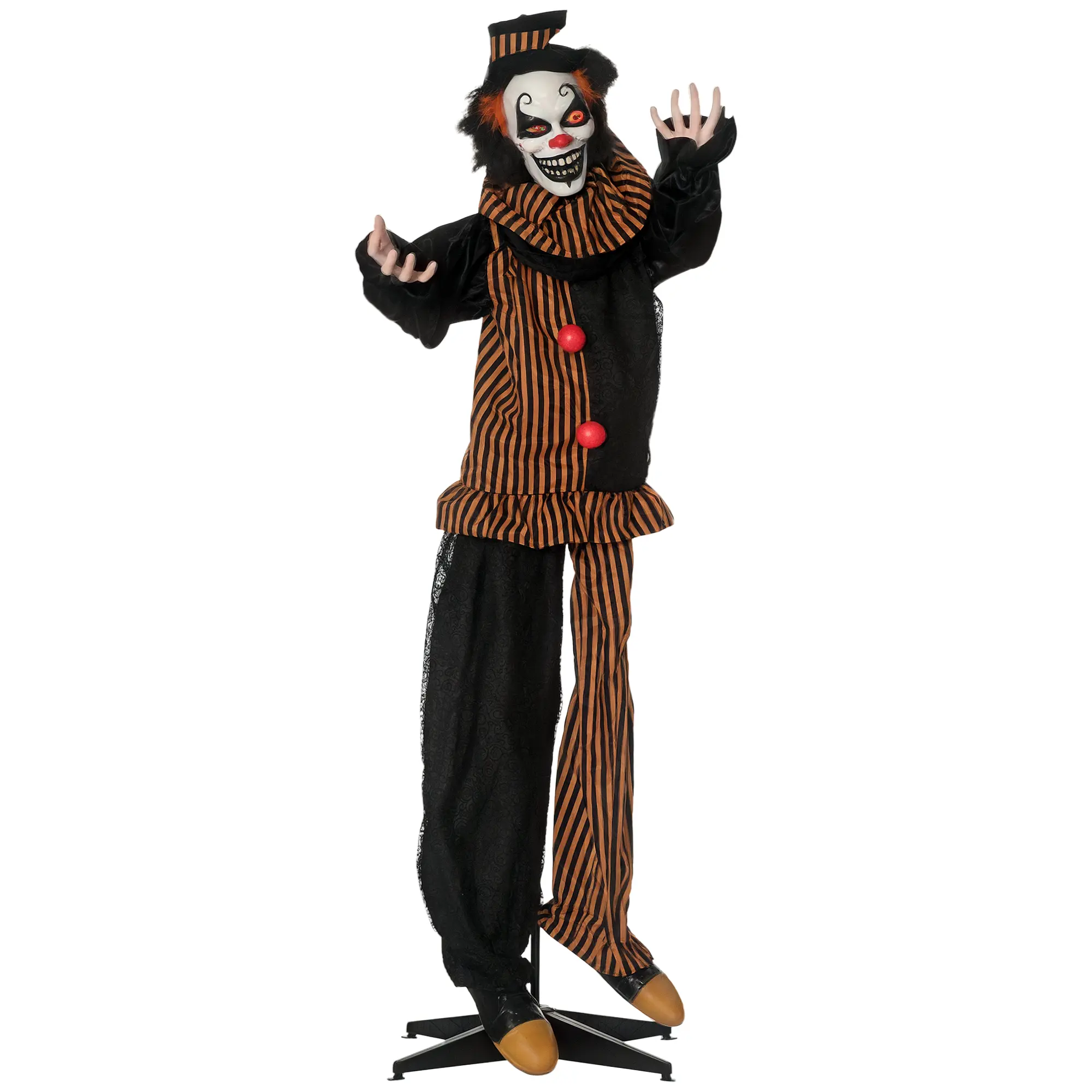 Outsunny Halloween Decoration Horror Clown with Special Effects and Sound Function 100 cm x 18 cm x 153 cm