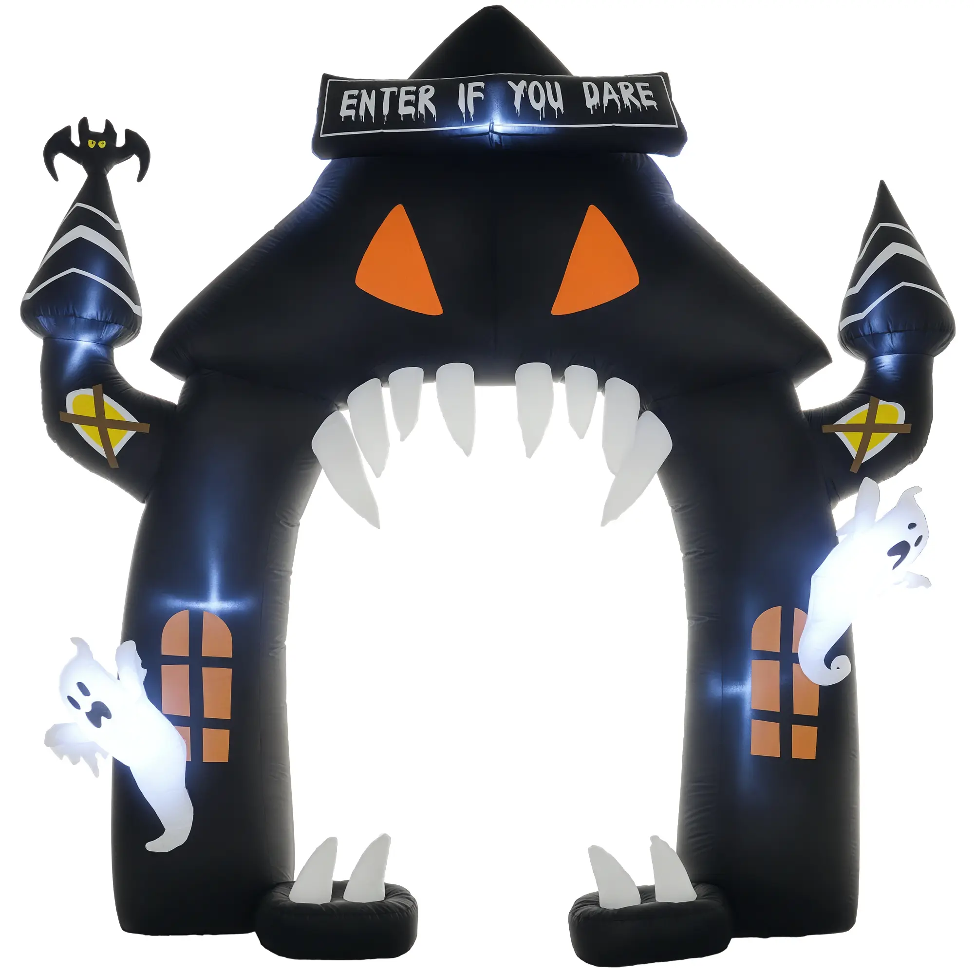 Inflatable Halloween Arch, 4 Ghosts, LED Lights, Waterproof, 300 x 76 x 300 cm