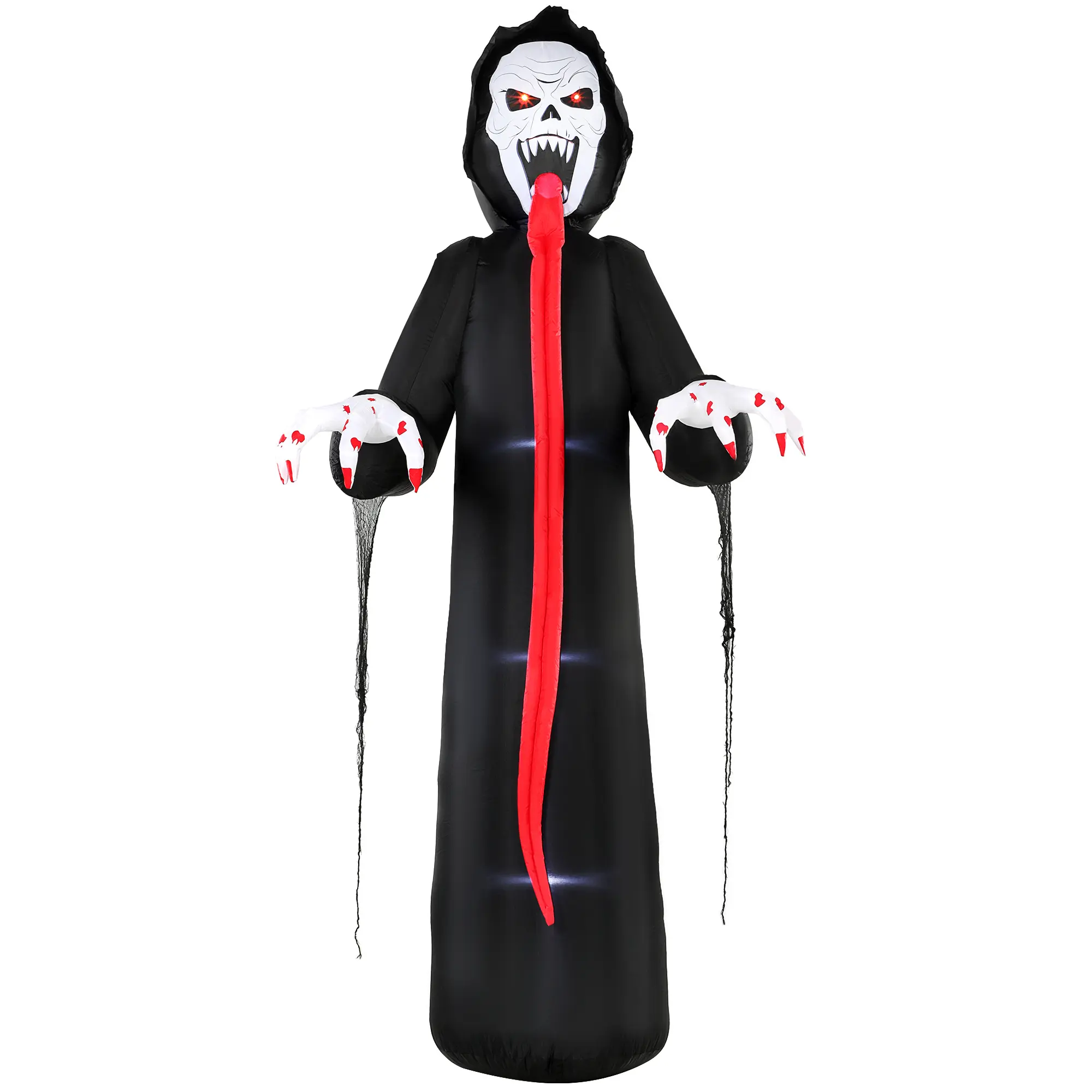 Inflatable Halloween Skeleton, 310 cm, with Integrated LED Lights, Spooky Decoration for Indoor and Outdoor Use