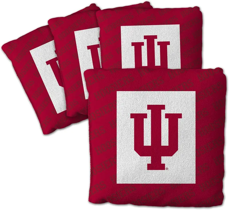 YouTheFan Officially-Licensed NCAA Set of 4 Cornhole Bags - All-Weather Regulation 6in x 6in, 16 oz - Designed in USA