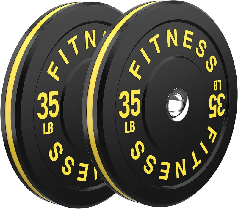 2-Inch Olympic Bumper Plates Set — Rubber Barbell Weights, 10–500 lb Options, Home Gym Strength & Weightlifting, Multiple Color Choices