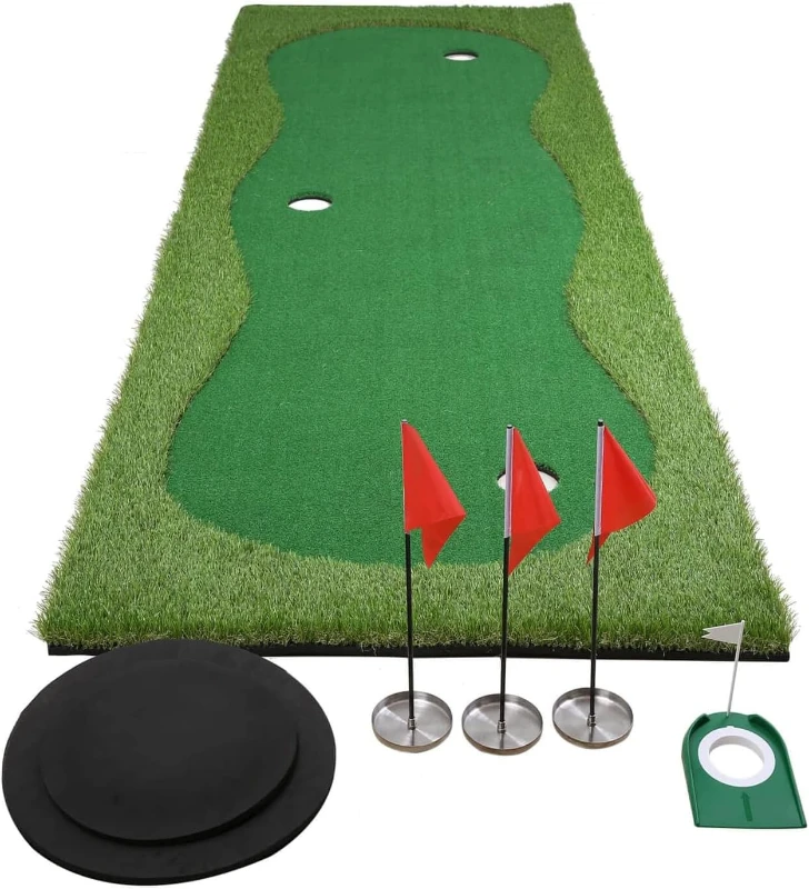 Chriiena Golf Putting Green Mat — Large Professional Practice Surface for Indoor & Outdoor Training