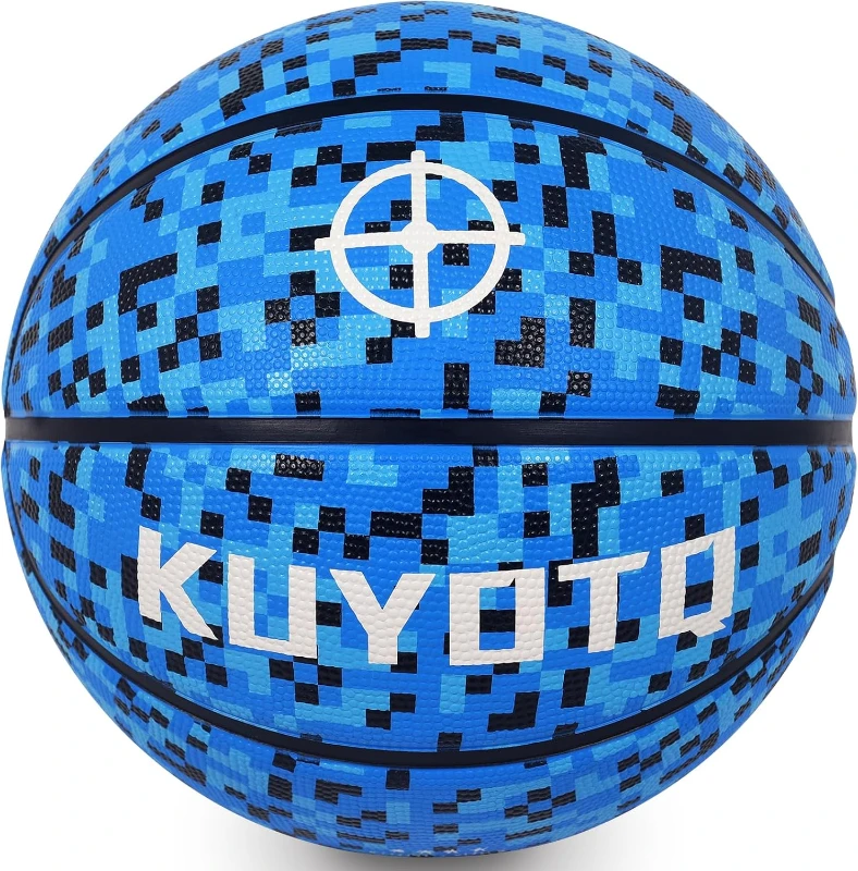 KUYOTQ Youth & Kids Basketball Sizes 3/4/5/6/7 (22/25.5/27.5/28.5/29.5") - Premium Rubber or Faux Leather, Indoor/Outdoor, Deflated, Ideal Gift for Boys, Girls, Men & Women