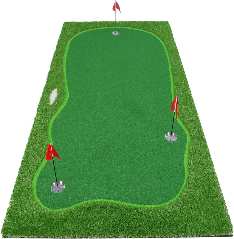 Chriiena Golf Putting Green Mat – Large Professional Practice Putting Mat for Indoor and Outdoor Training